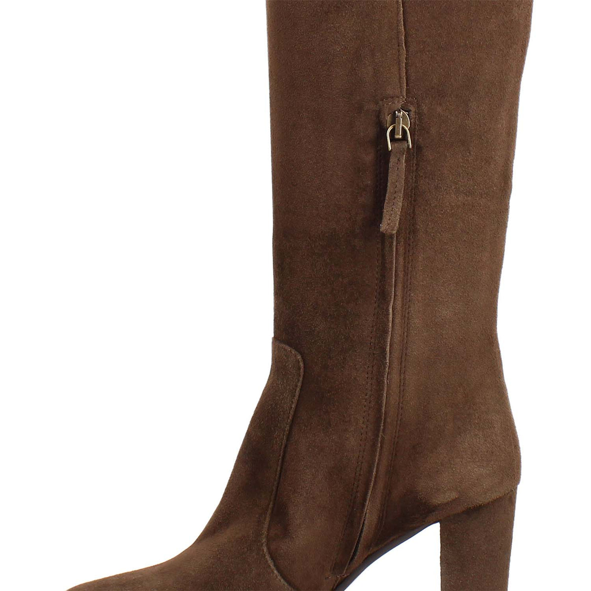 Signoria - Botte femme en daim marron foncé