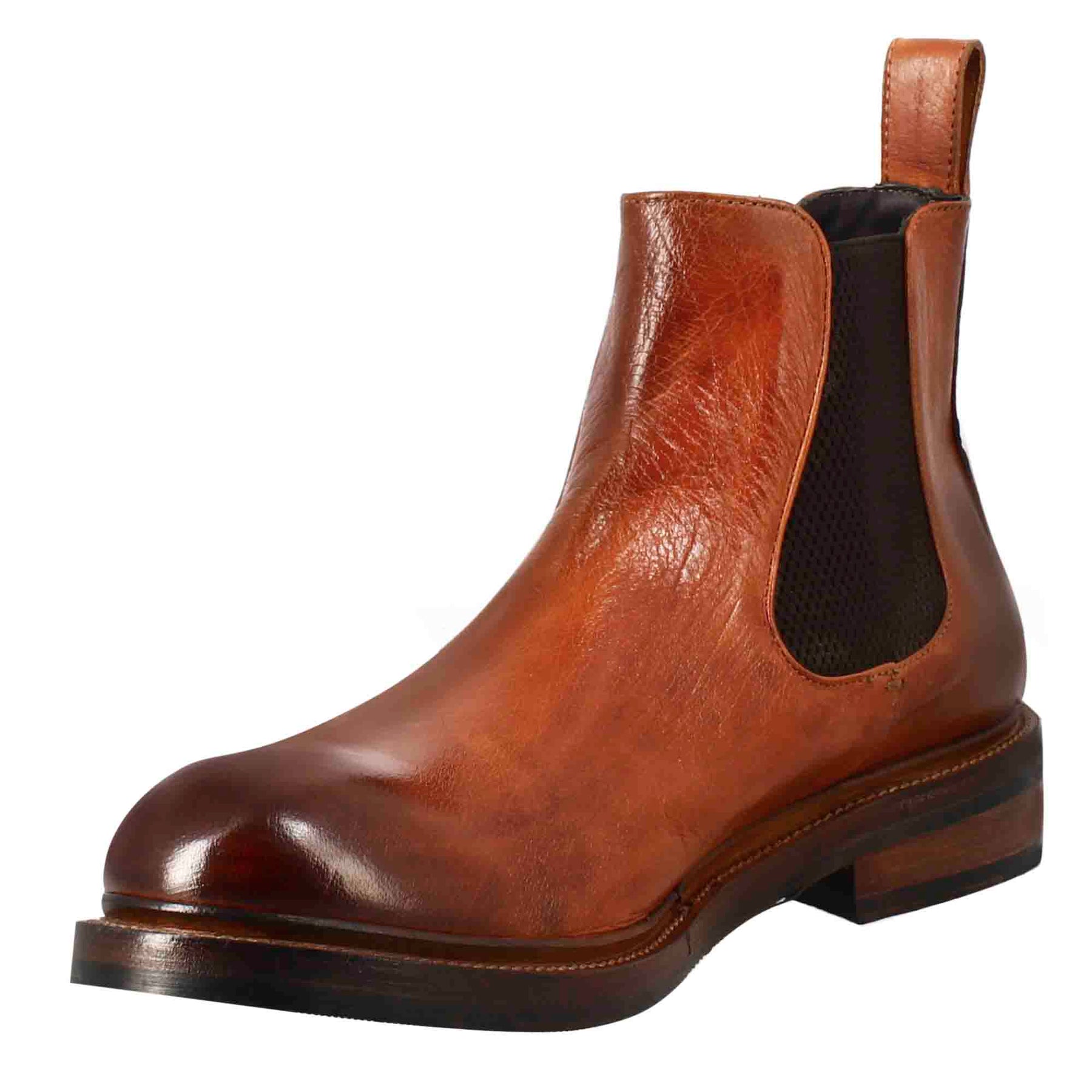 Men's Chelsea diver boot in tan washed leather