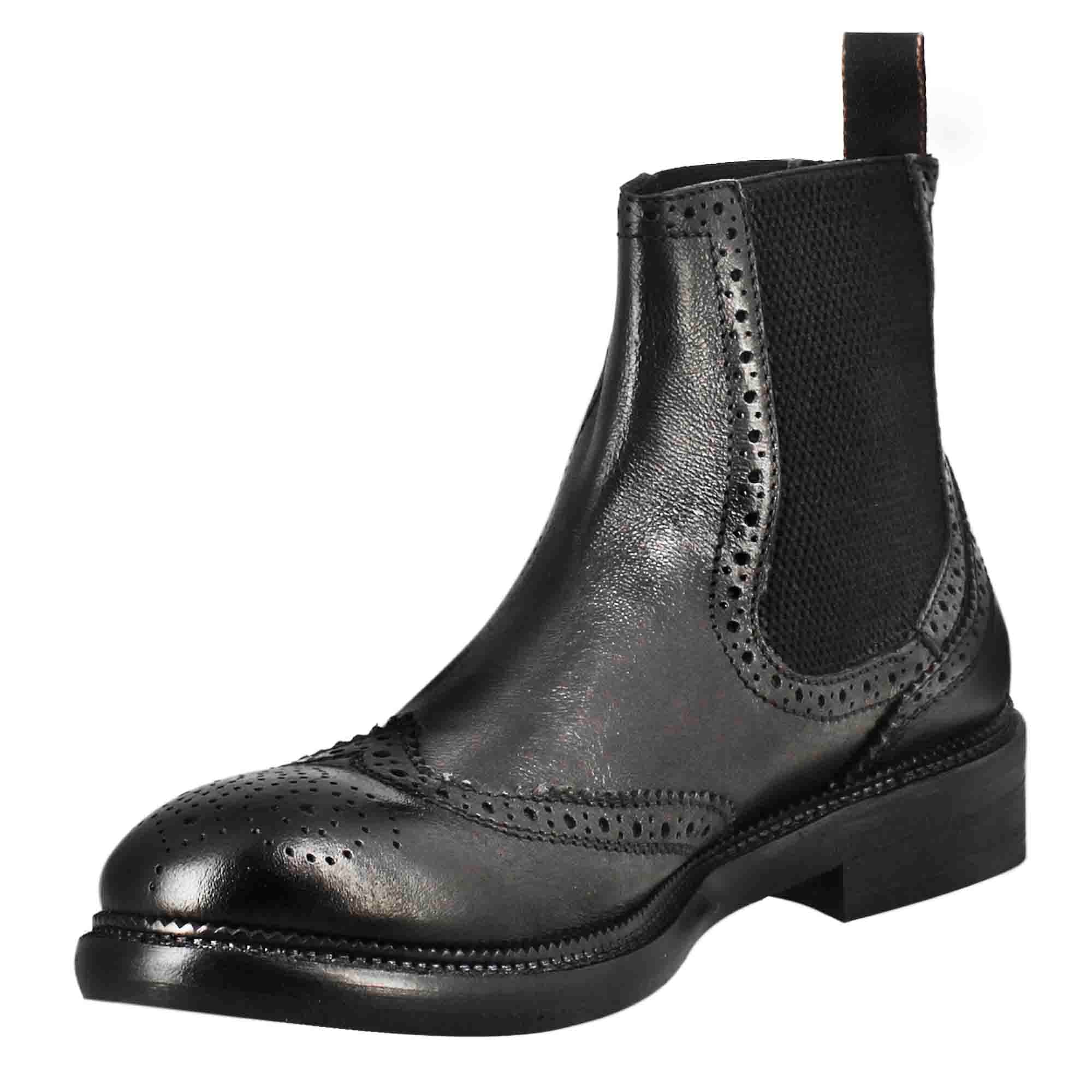 Candy Chelsea-Stiefel für Herren aus schwarzem gewaschenem Leder