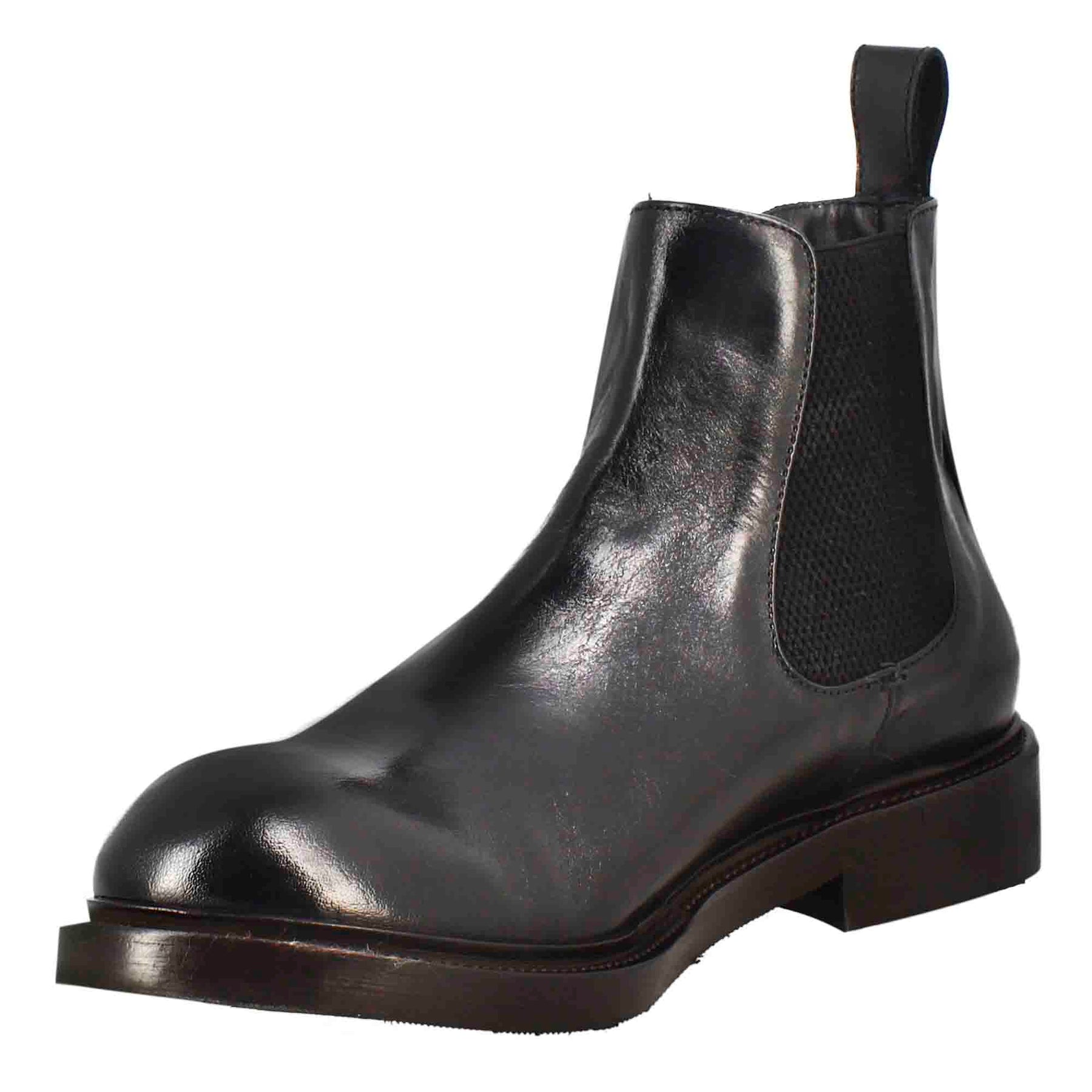 Men's Chelsea Diver boot in black washed leather