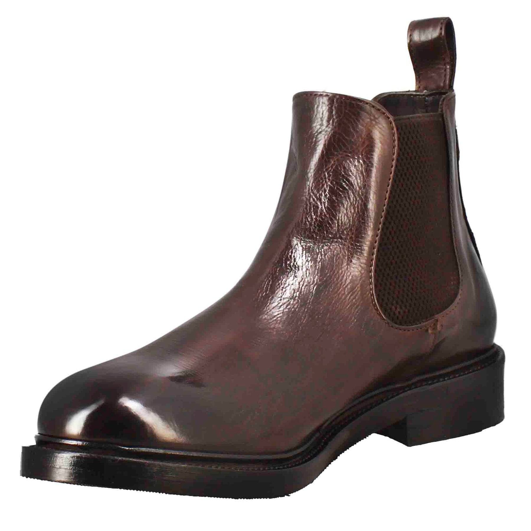 Men's Chelsea Diver boot in dark brown washed leather