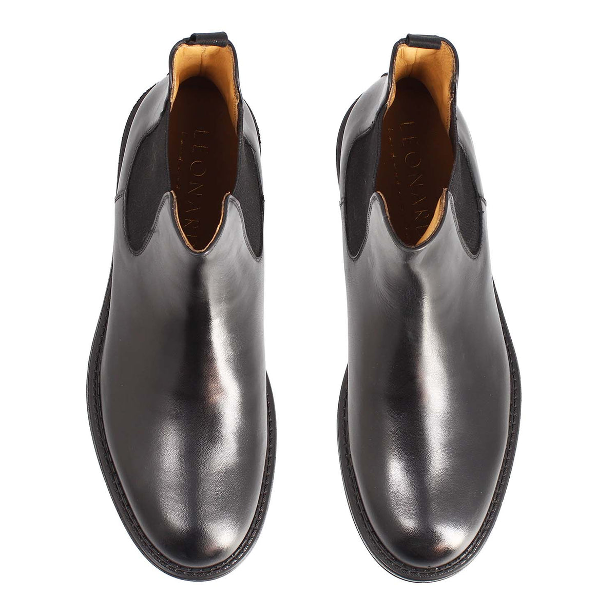 Agusto Herren Chelsea Boot aus schwarzem Leder