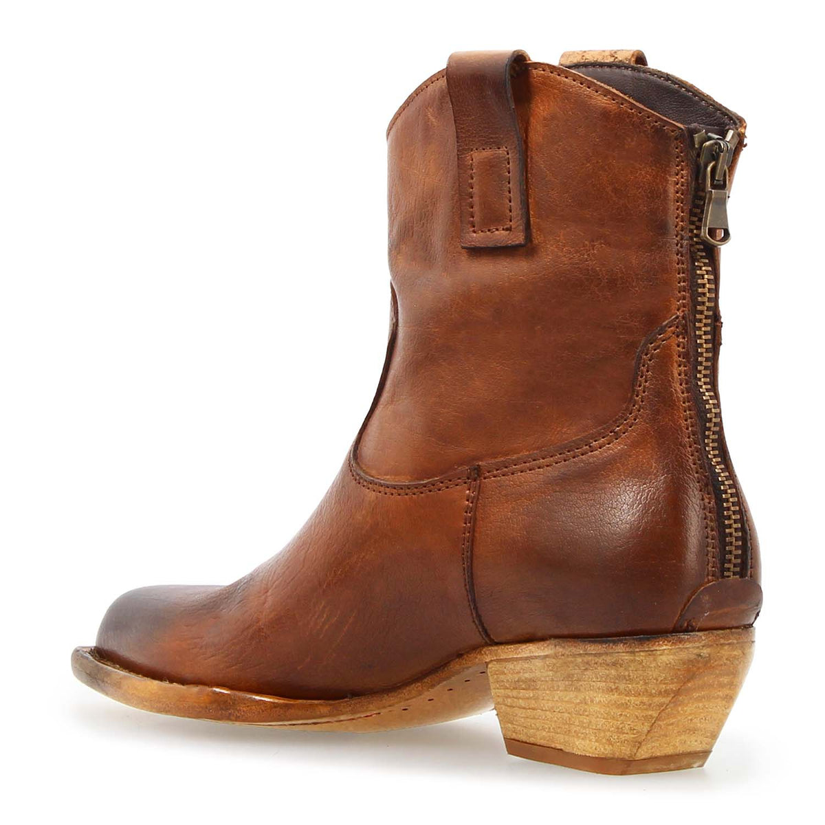 Velvet - Stivaletto texano donna in pelle marrone - LeonardoShoes