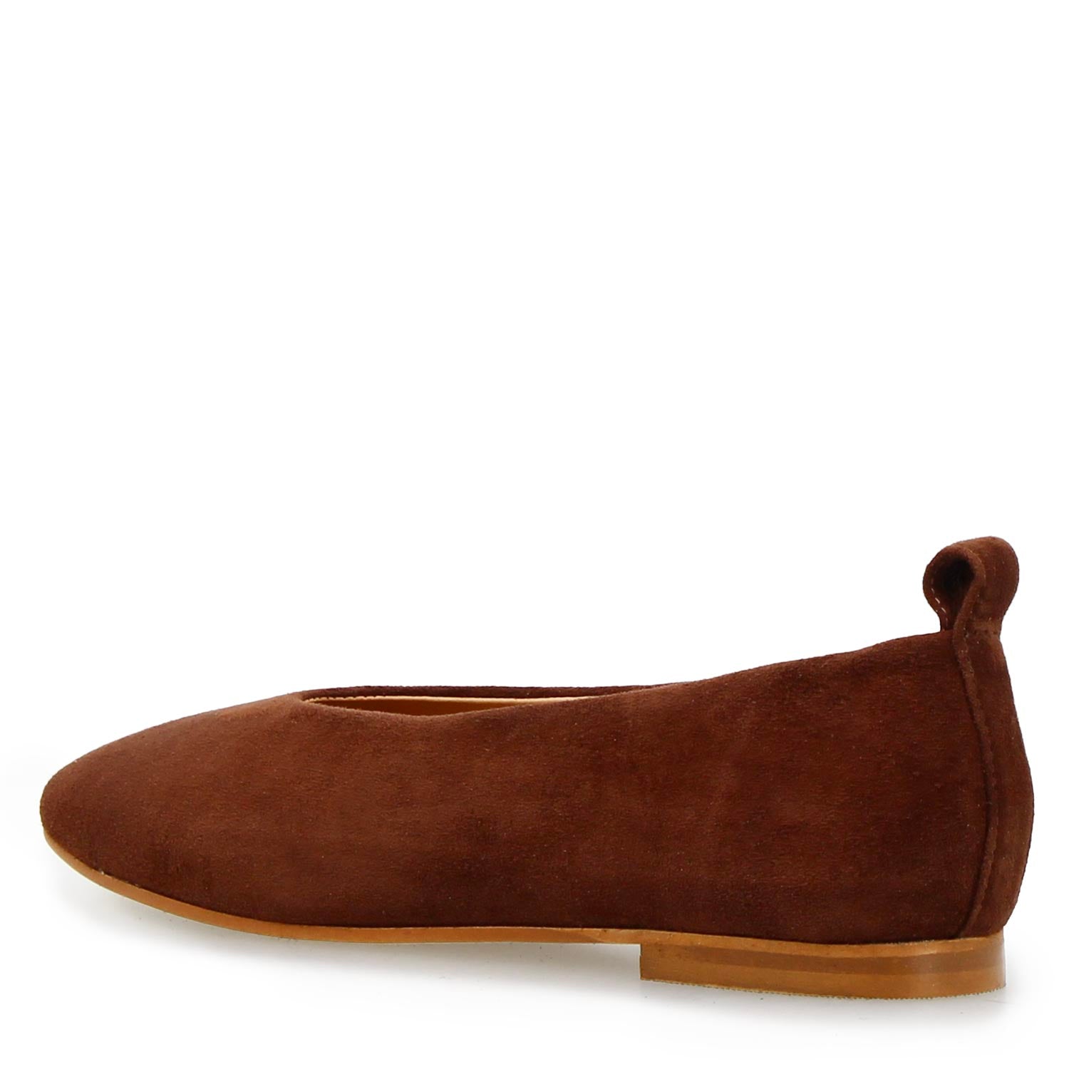 Ballerine da donna Venere in camoscio marrone - LeonardoShoes