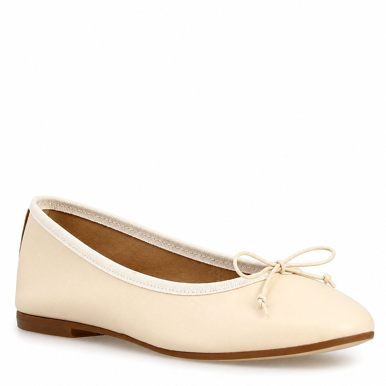 Fiocco ballet flats in beige leather