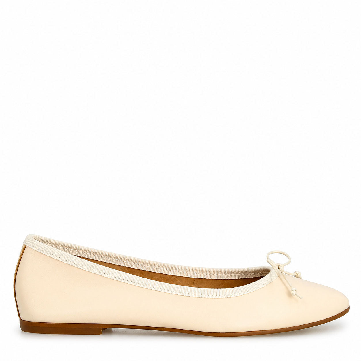 Fiocco ballet flats in beige leather