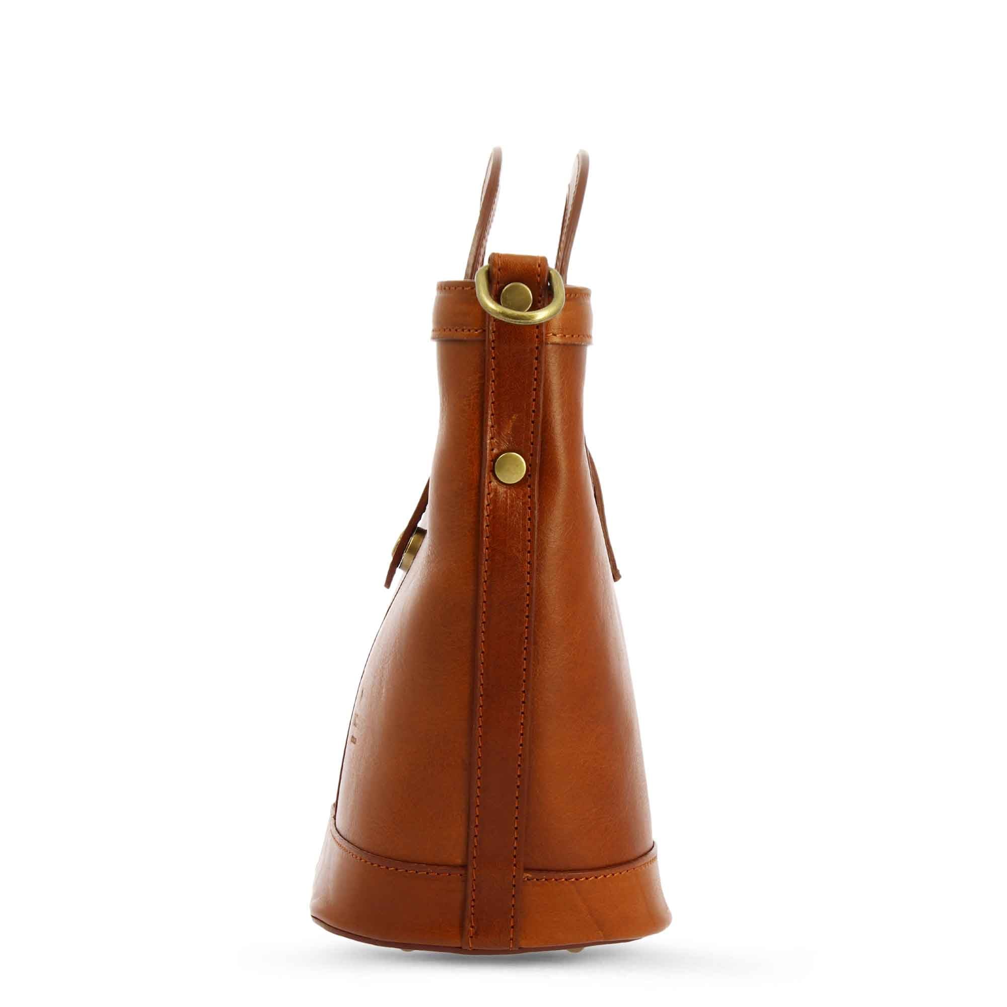 Borsa a mano da donna Afrodite in pelle colore marrone