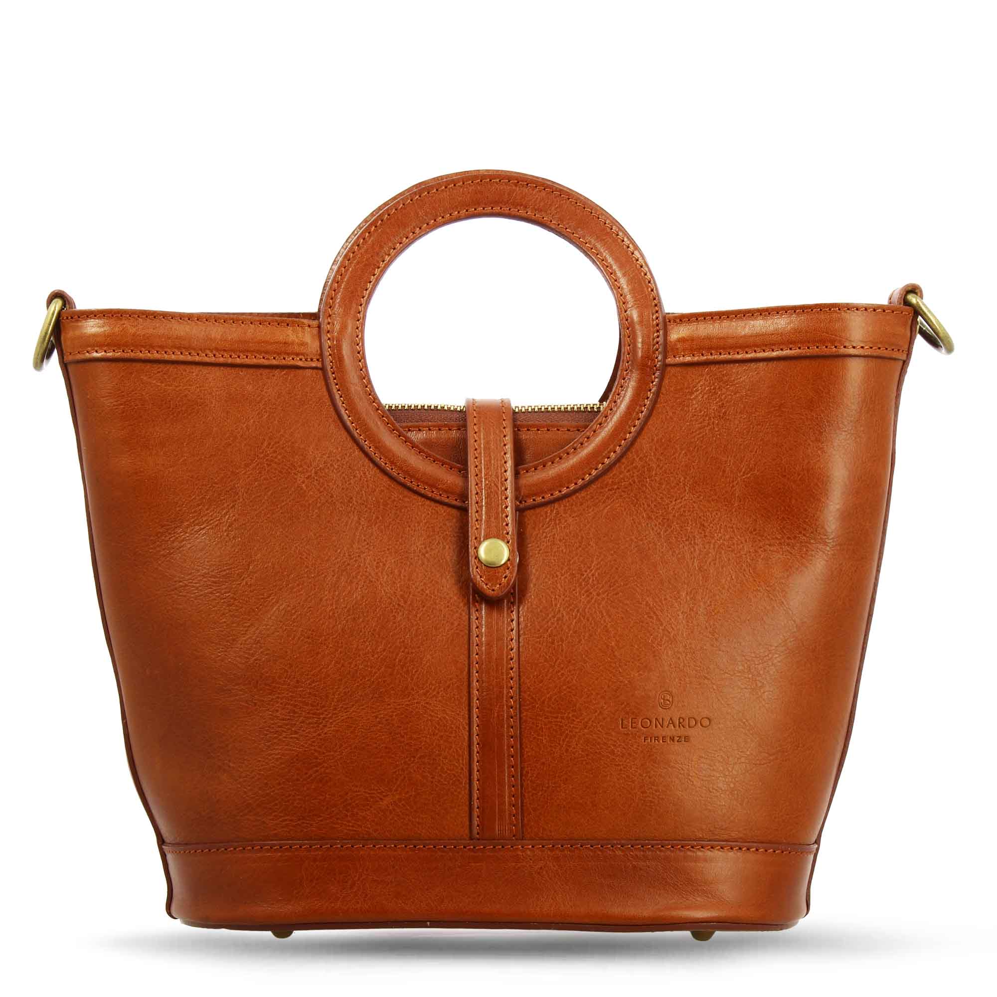 Borsa a mano da donna Afrodite in pelle colore marrone