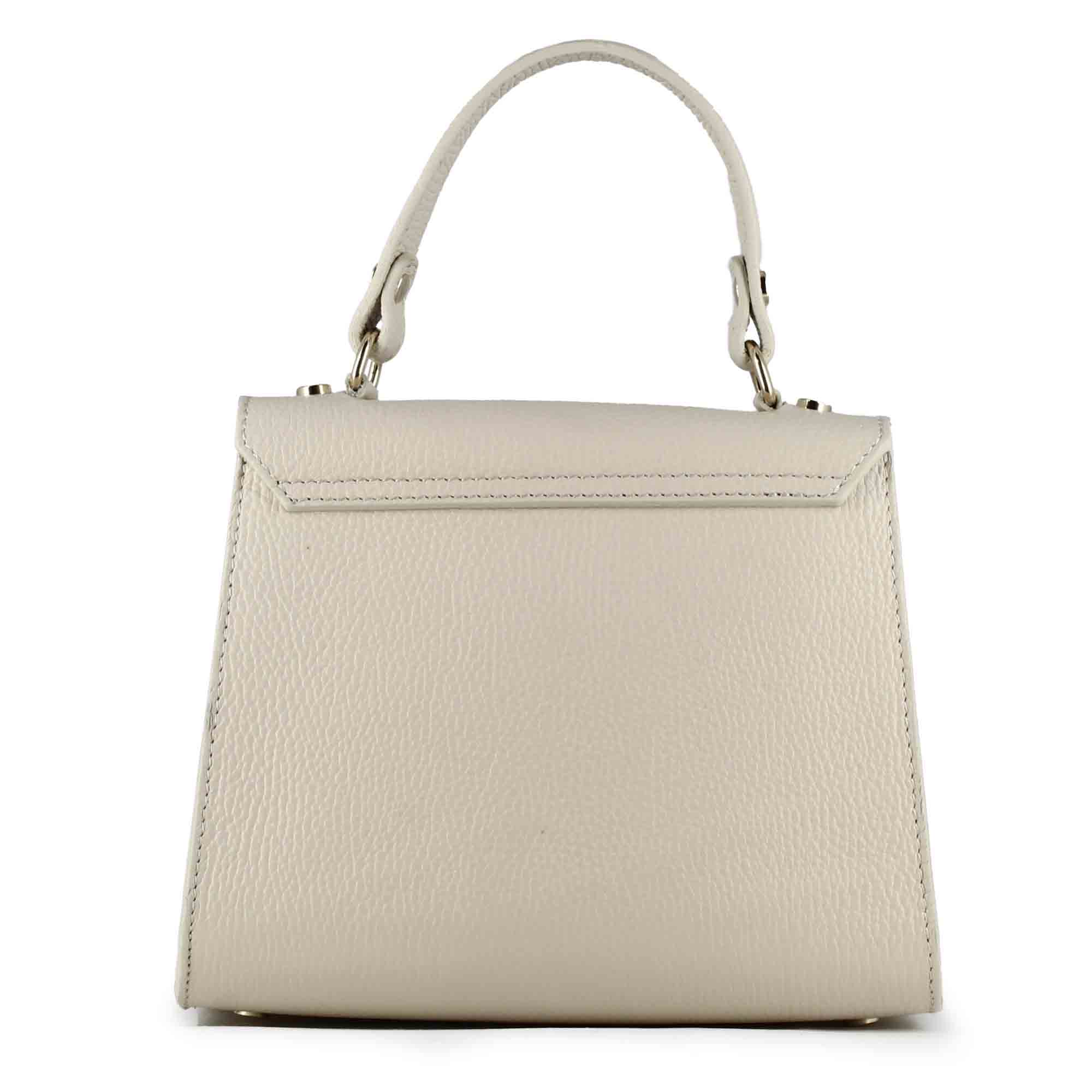 Lady K women's handbag in beige leather