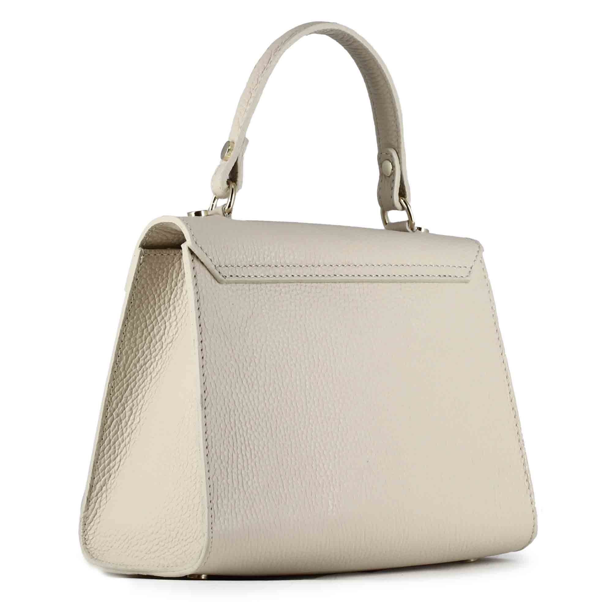 Lady K women's handbag in beige leather