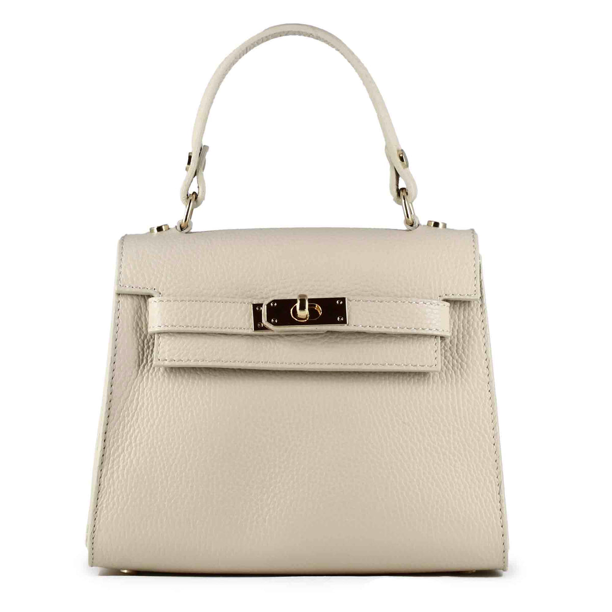 Lady K women's handbag in beige leather
