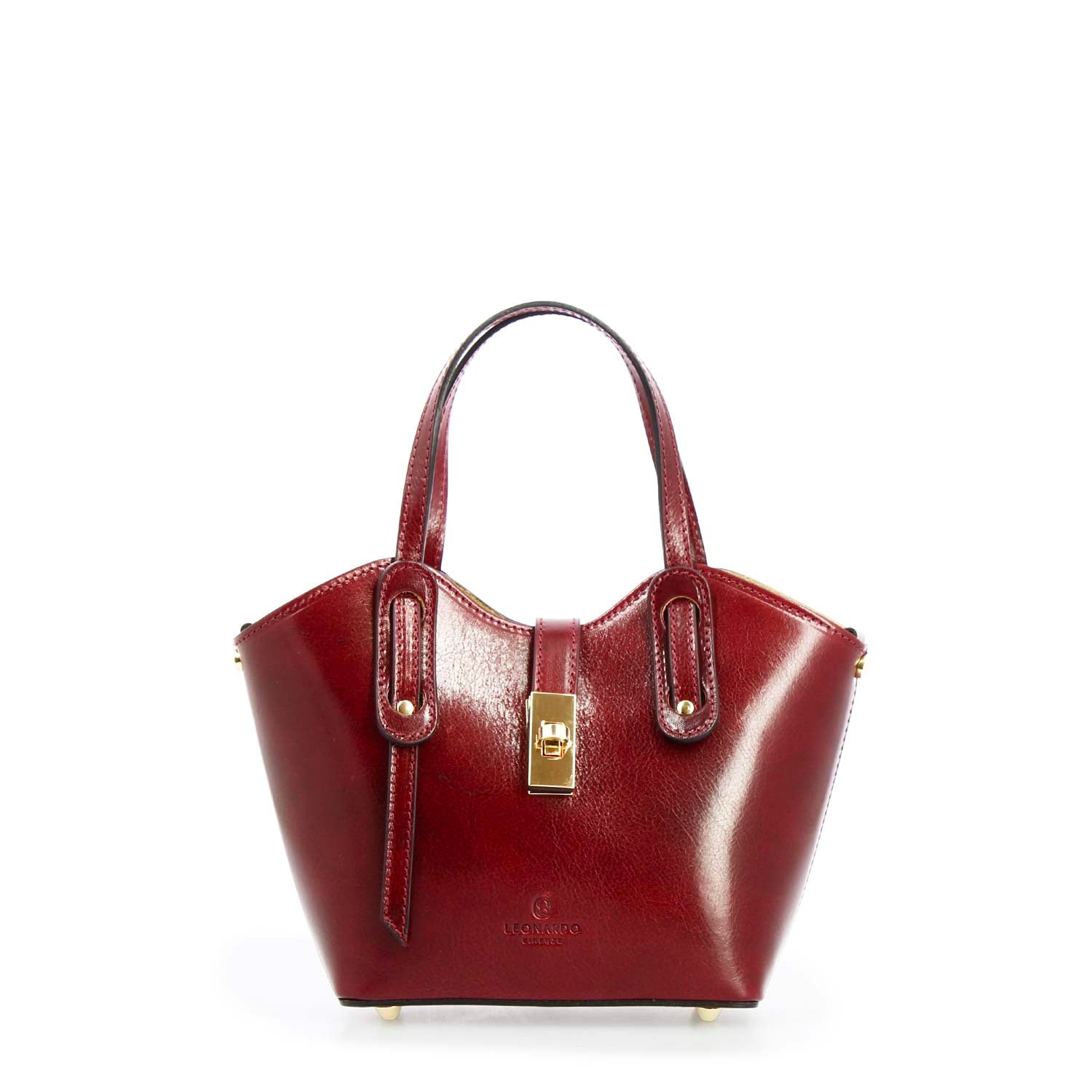 Borsa a mano Lisa da donna in pelle bordeaux - LeonardoShoes