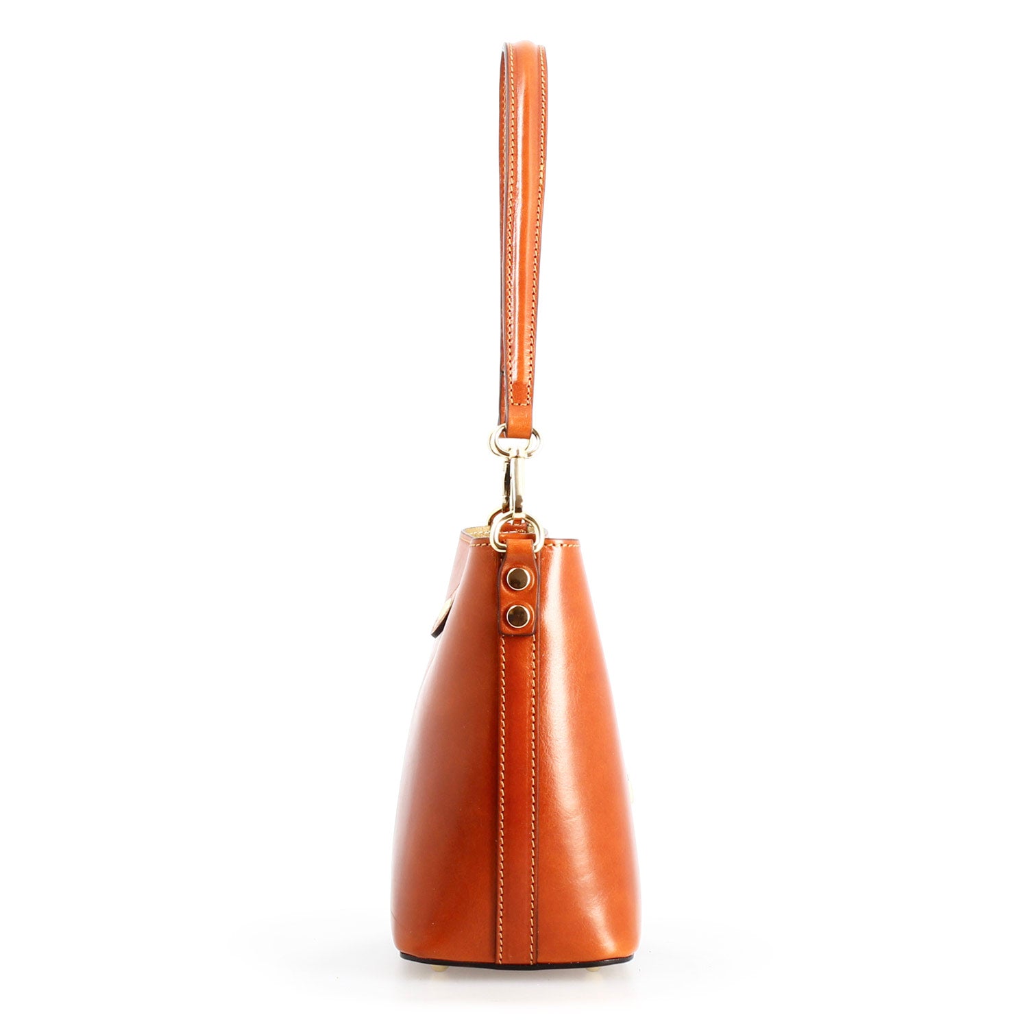 Borsa a spalla Atena da donna in pelle arancione