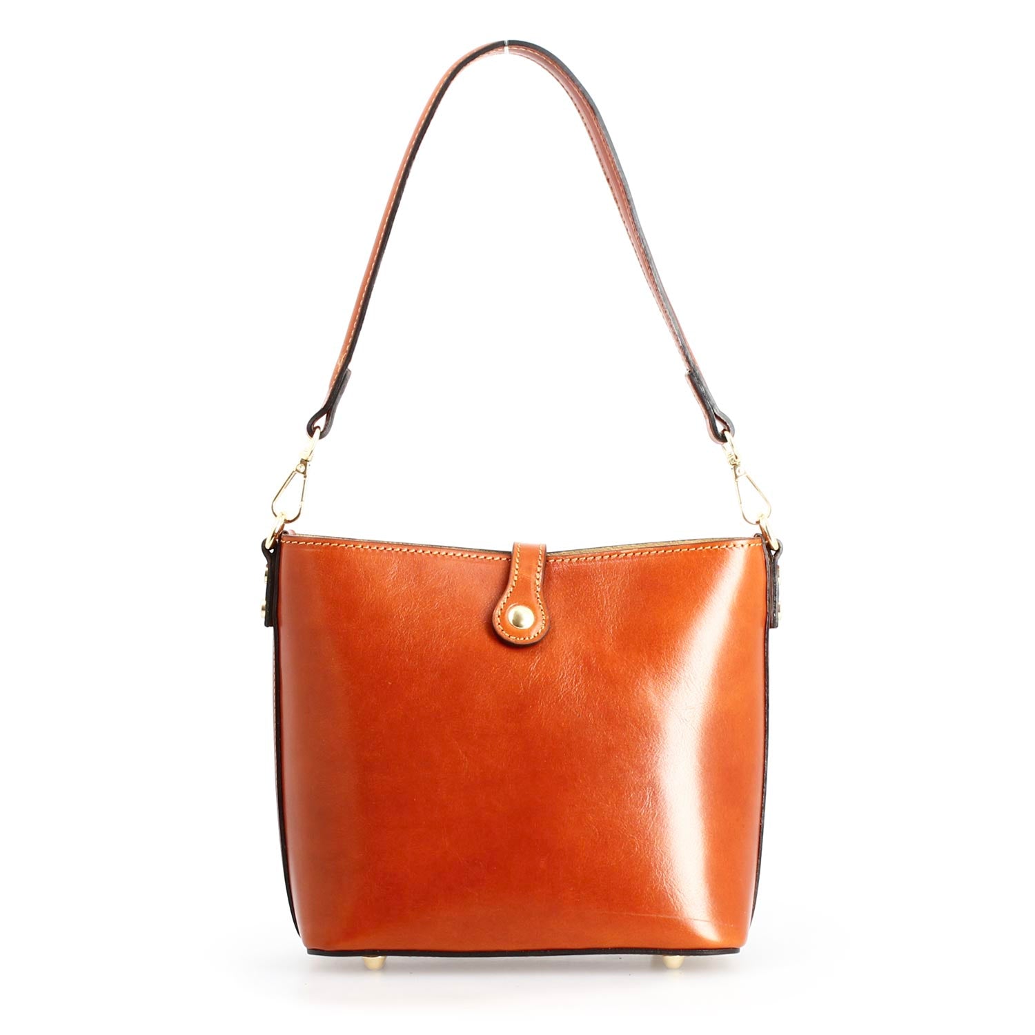 Borsa a spalla Atena da donna in pelle arancione
