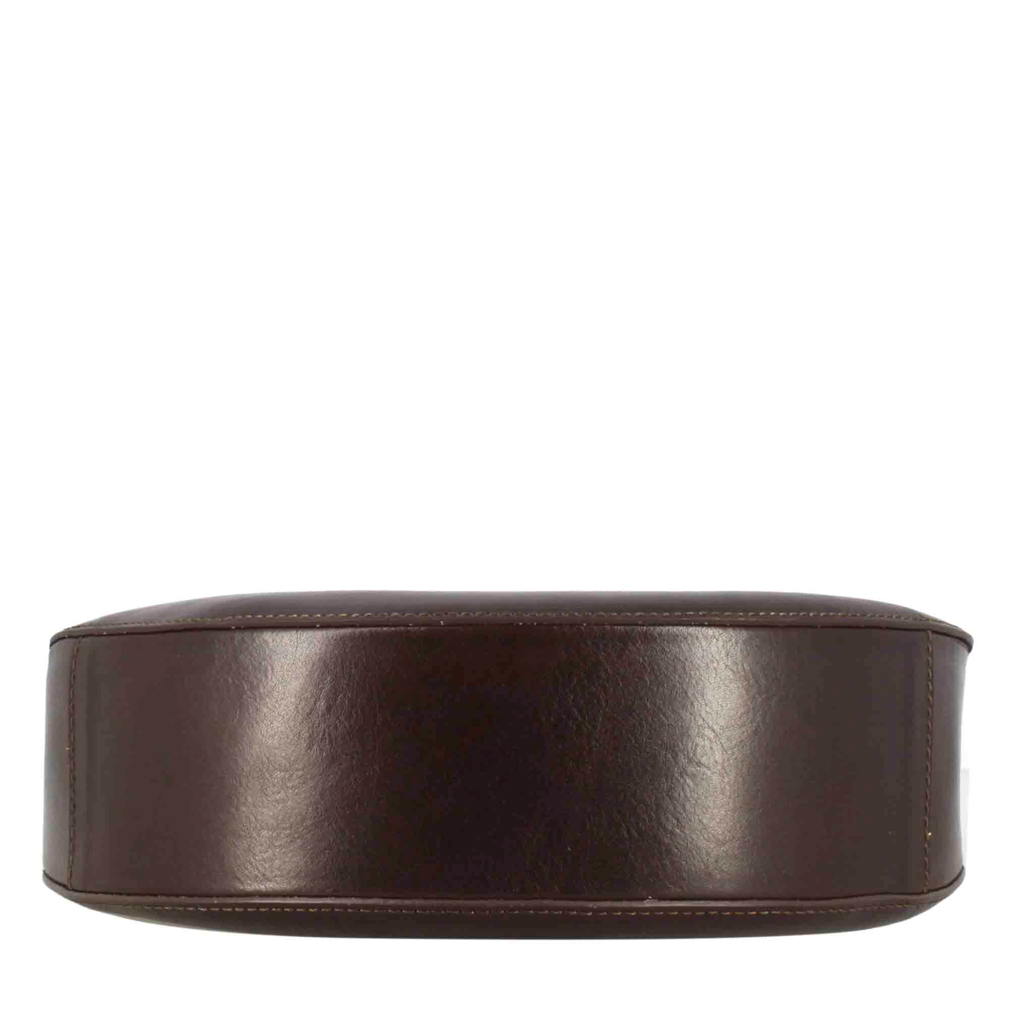 Olimpia shoulder bag for women in dark brown leather
