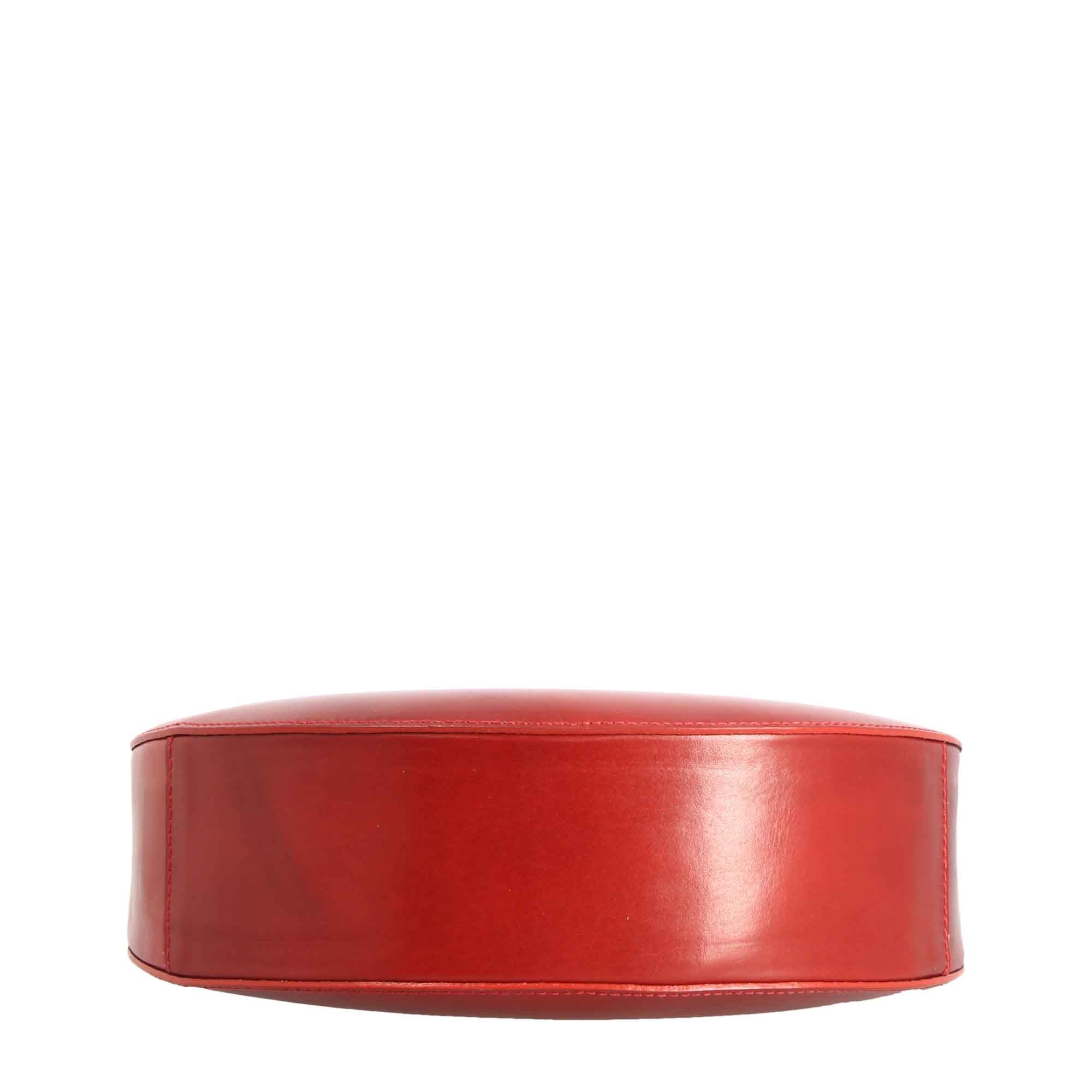 Sac bandoulière femme Olimpia en cuir rouge