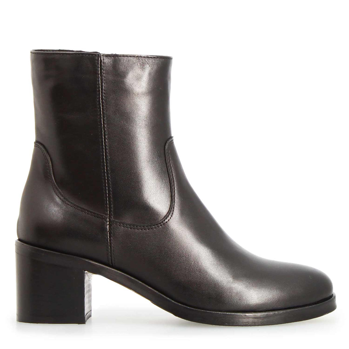Calliope - Stivaletto tacco alto da donna in pelle nero