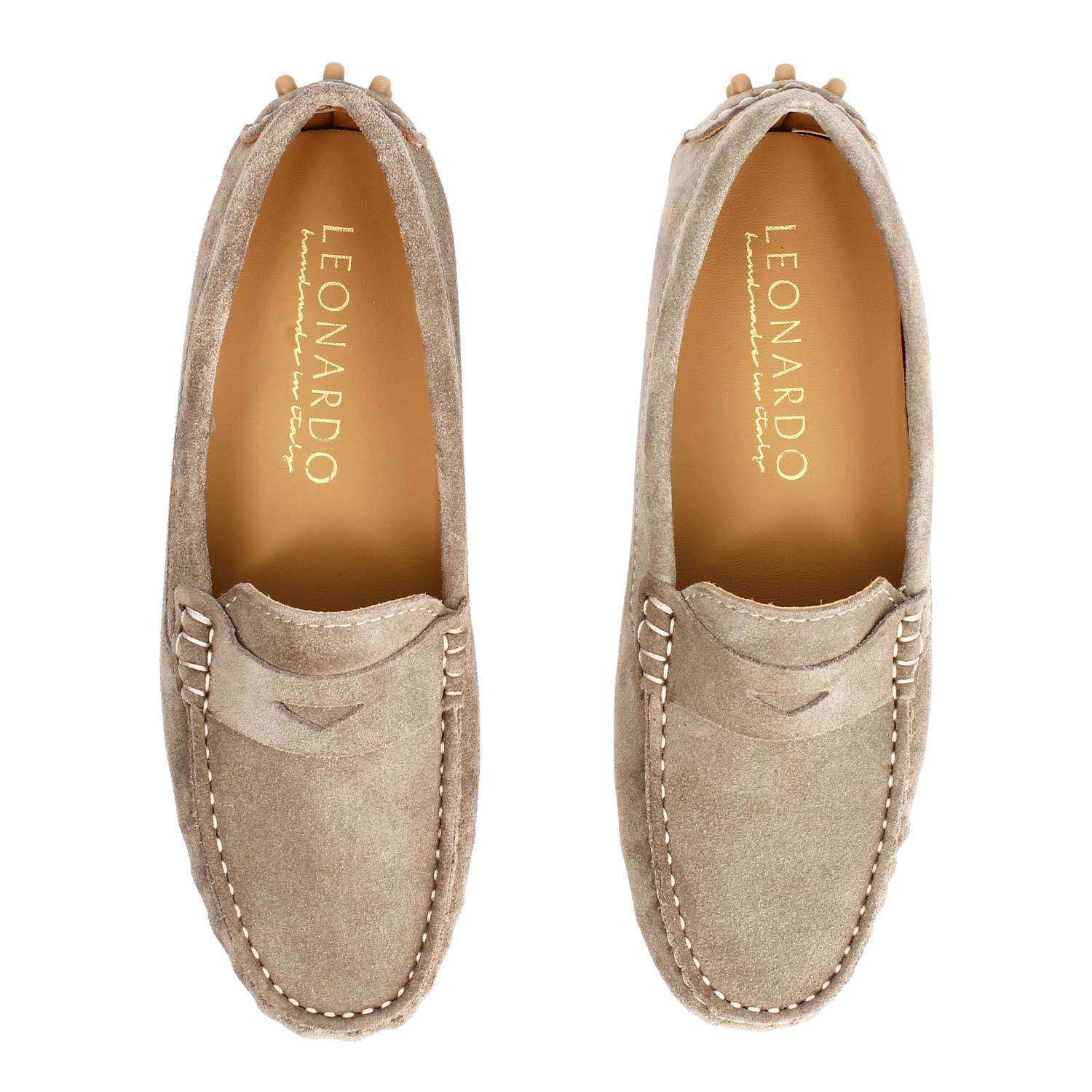 Garda car shoe in beige suede for women