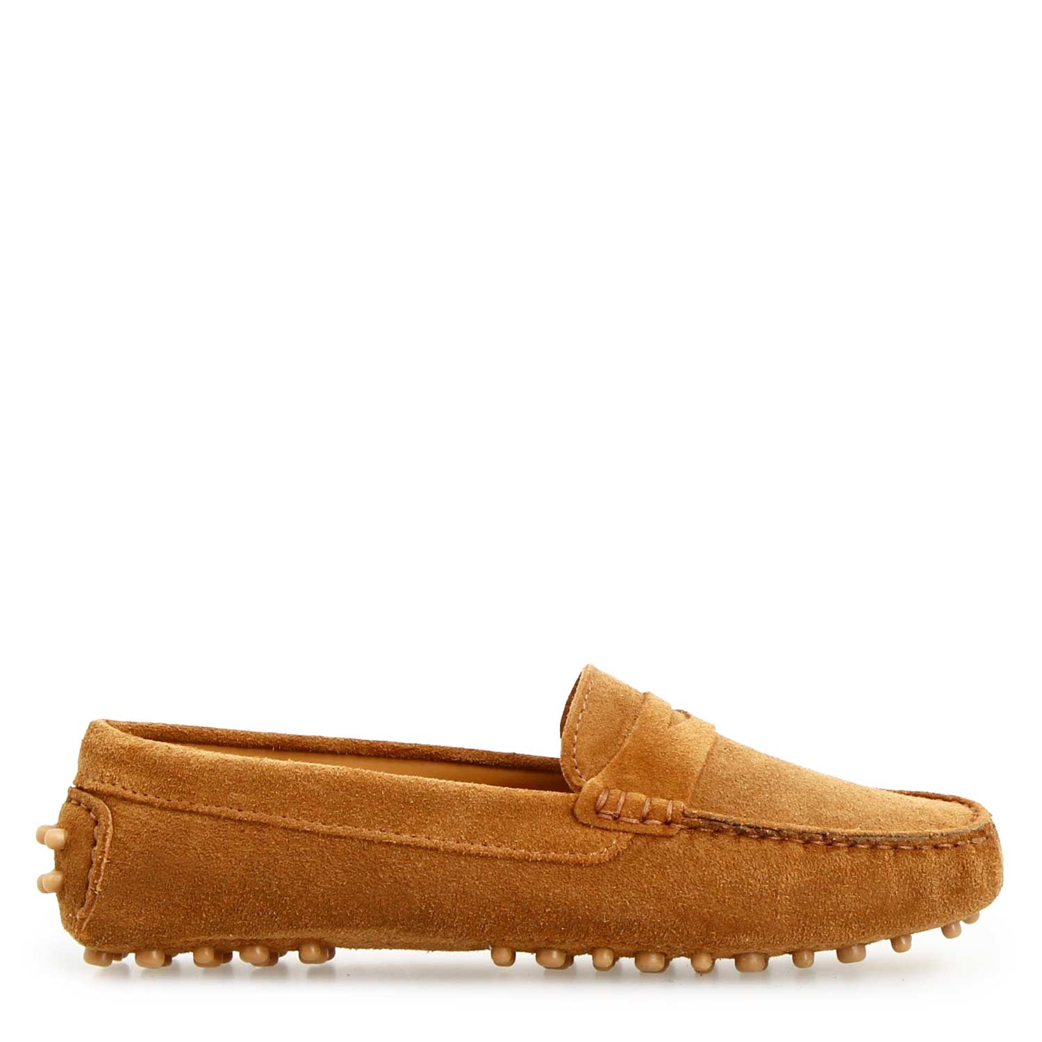 Car shoe Garda da donna in camoscio marrone chiaro