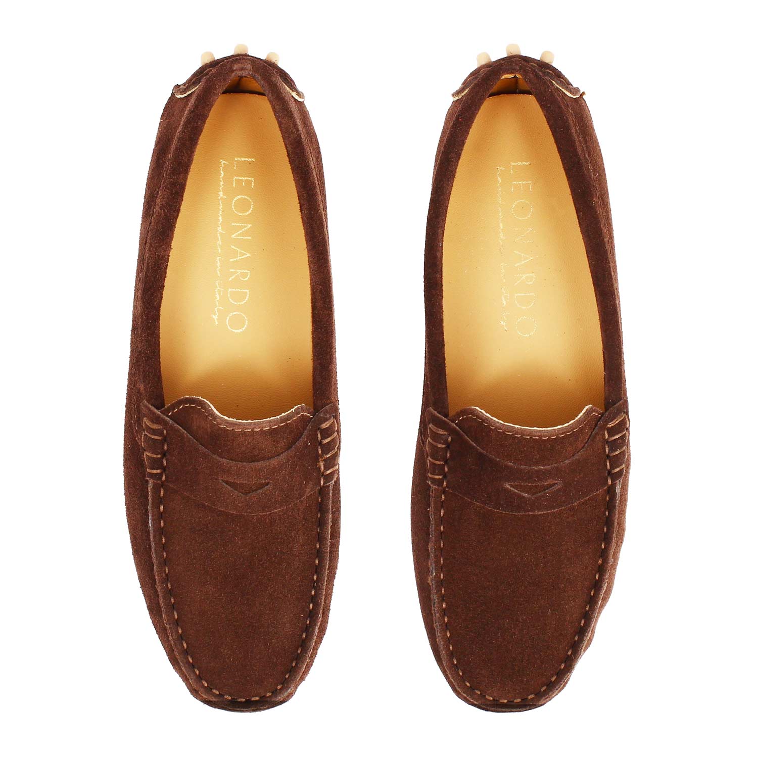 Garda car shoe in dark brown suede for women