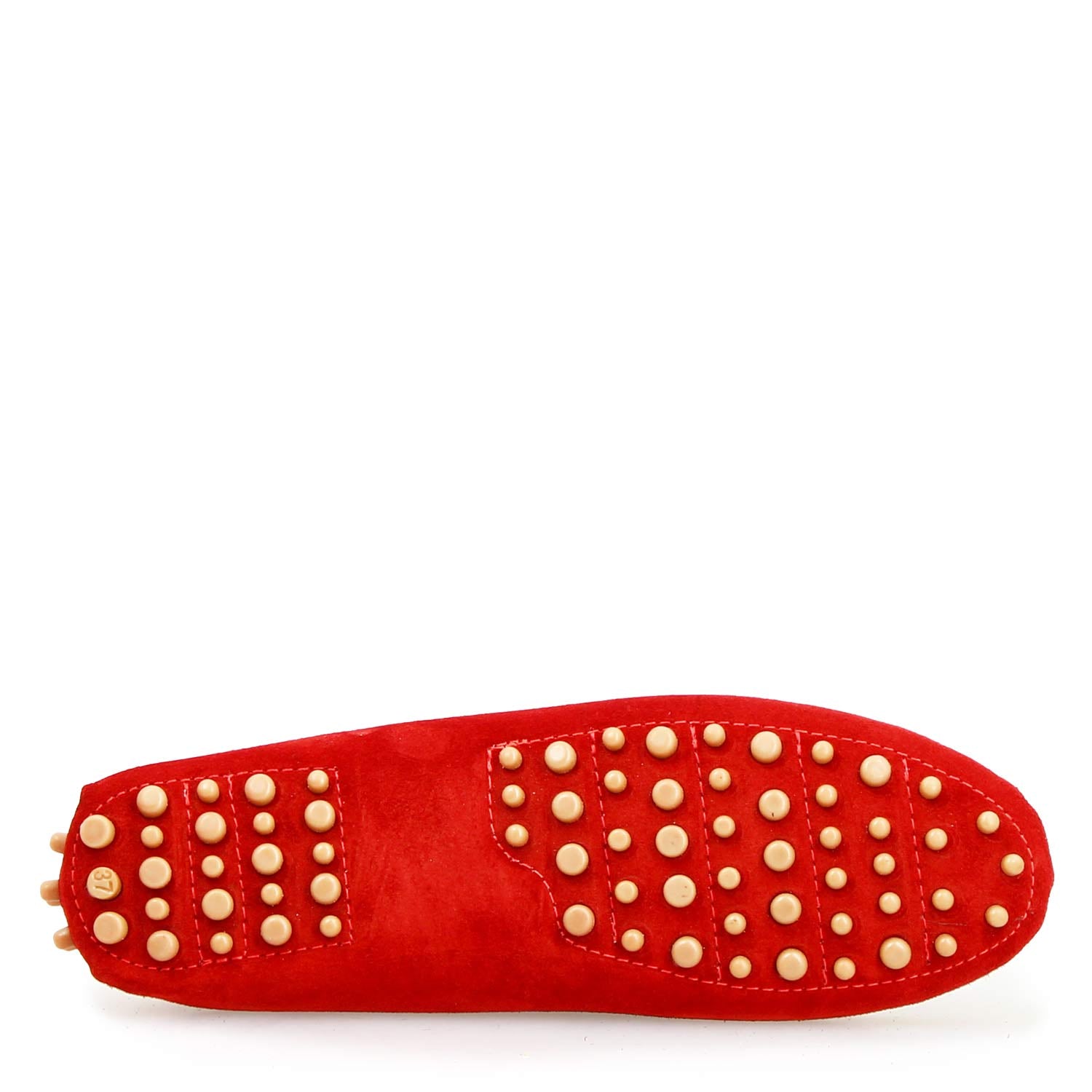Garda car shoe in red suede for women