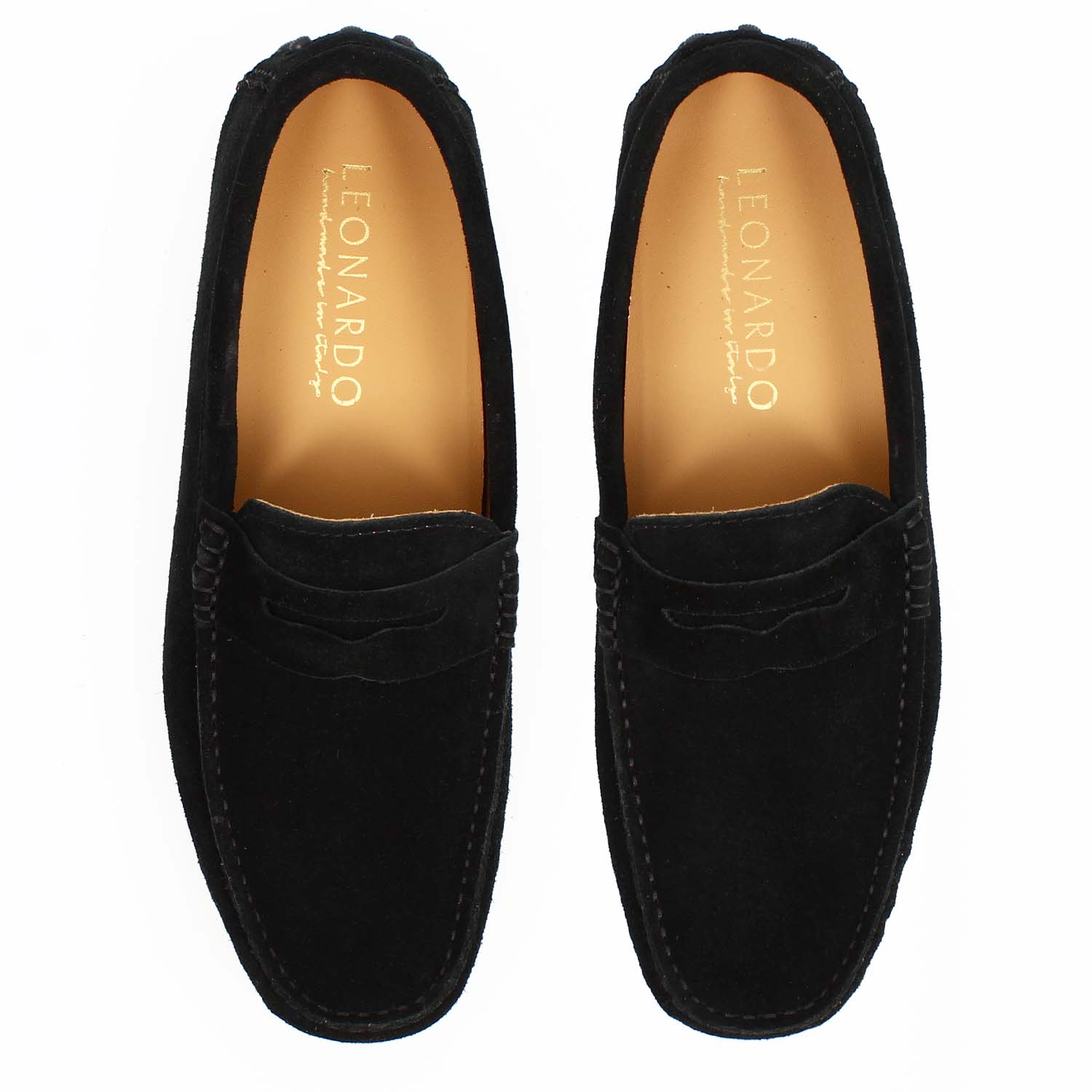 Car shoe Garda da uomo in pelle scamosciata nera