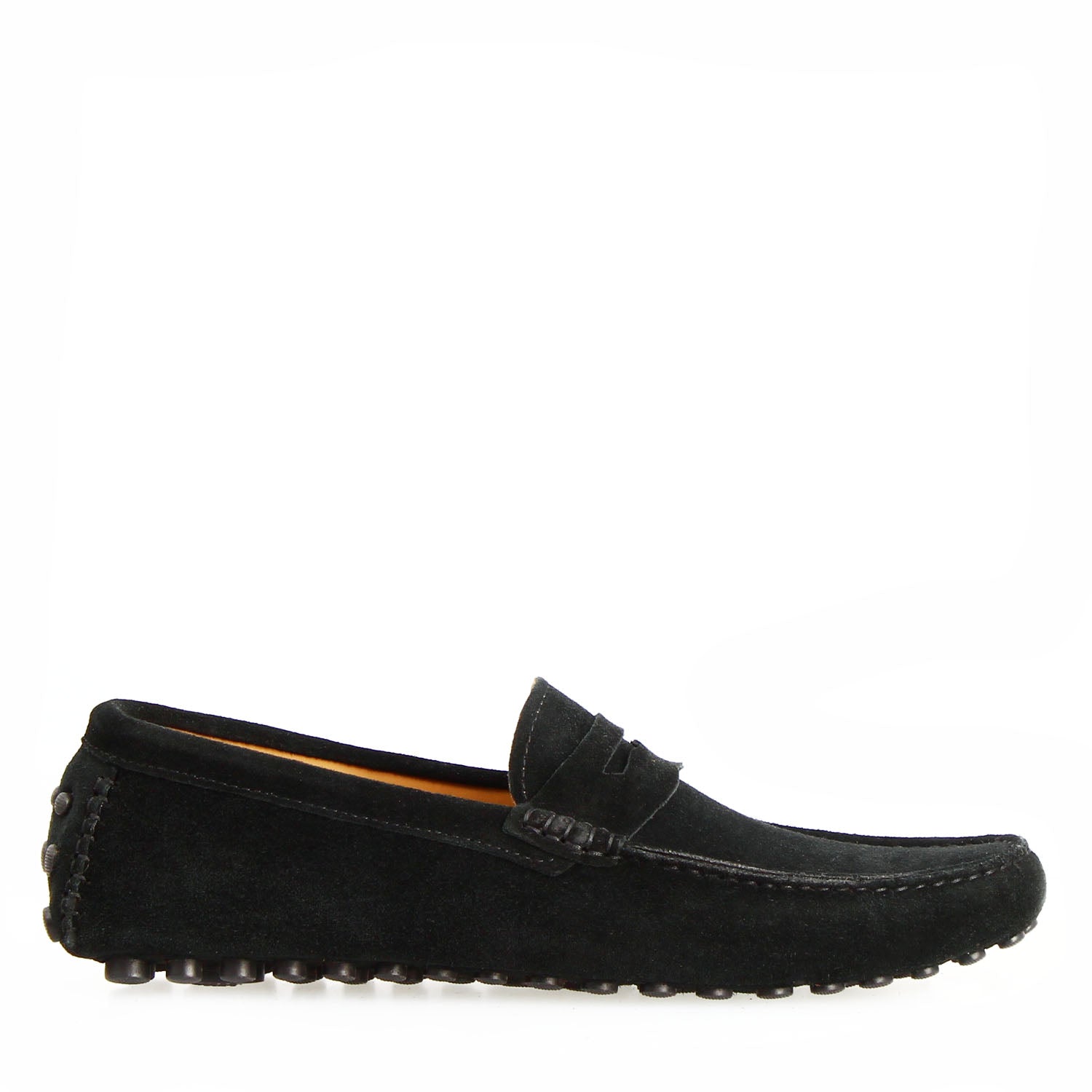 Car shoe Garda da uomo in pelle scamosciata nera
