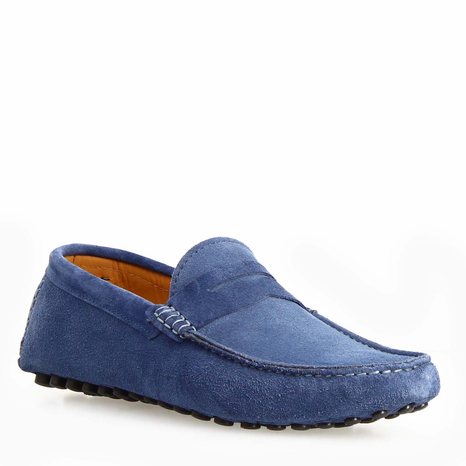 Garda herren driving loafer aus hellblau wildleder