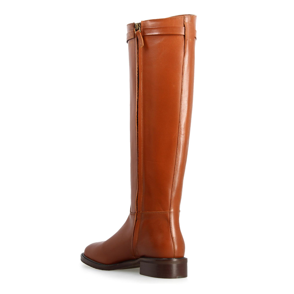 Caracalla - Kniehoher Reitstiefel mit Schnalle braunes Leder