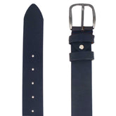 Midnight blue color men's leather belt