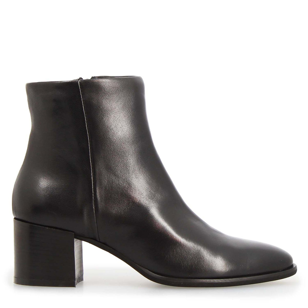 Circe stivaletto da donna in pelle nera con tacco - LeonardoShoes