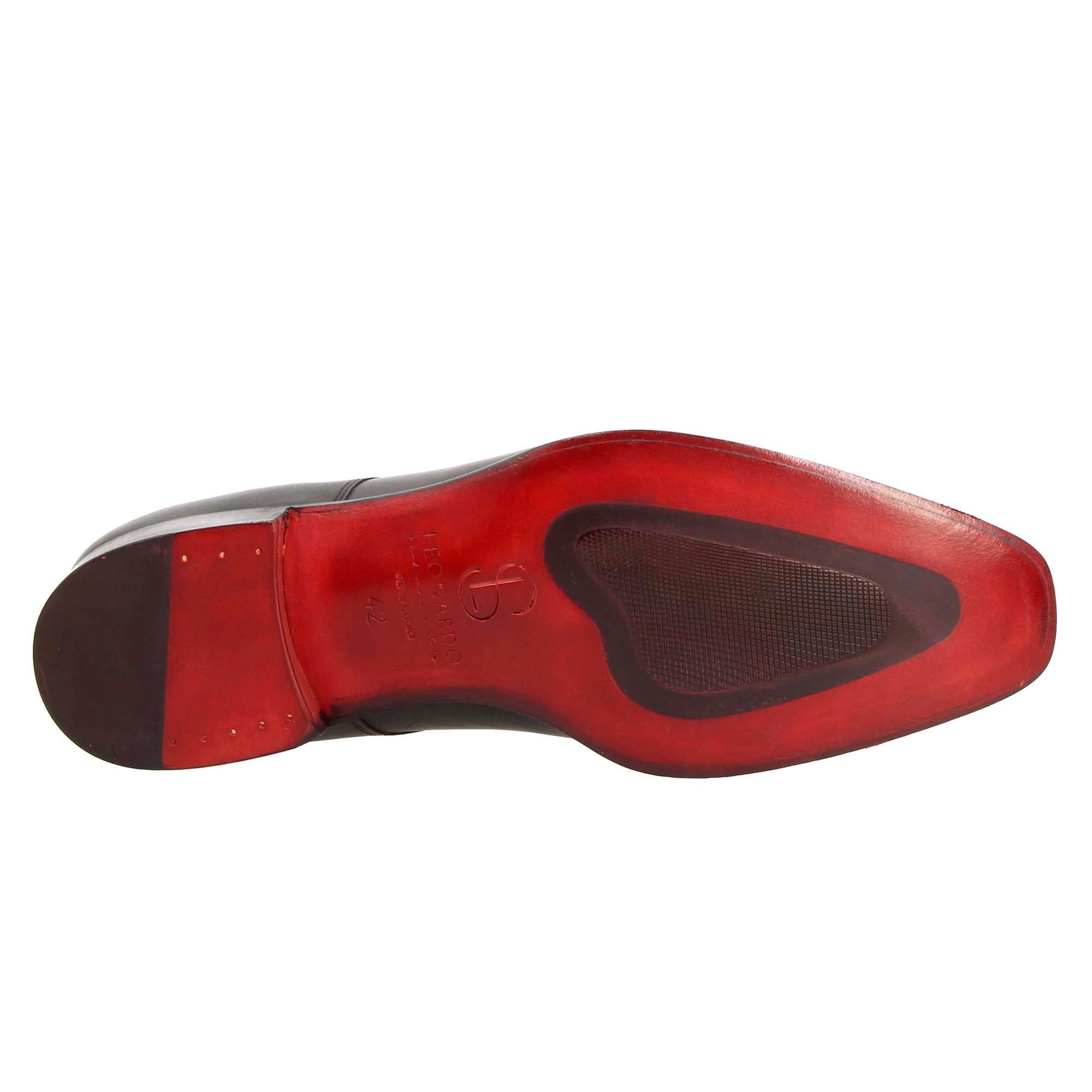 Derby pour homme en cuir lisse noir à bout carré et design