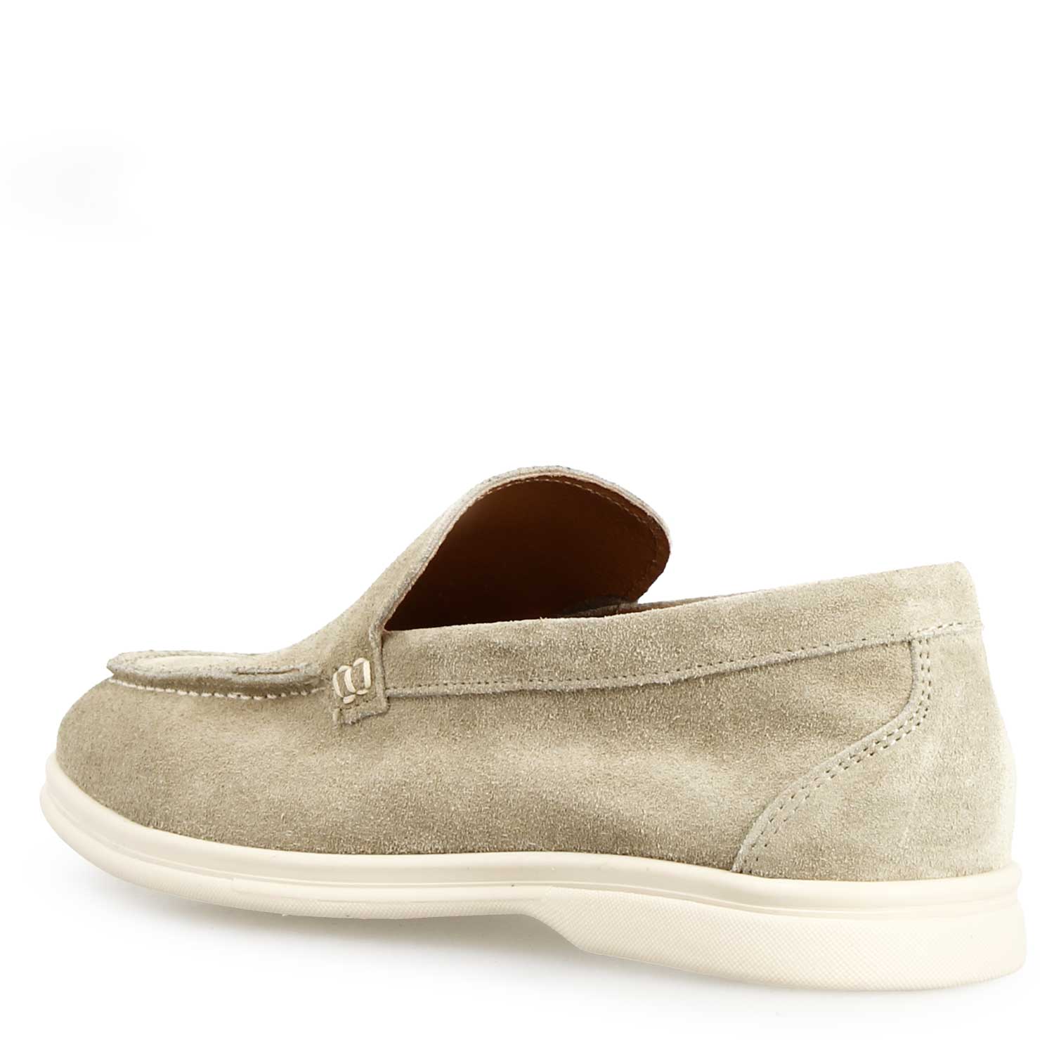 Mocassino Elite da uomo in camoscio beige