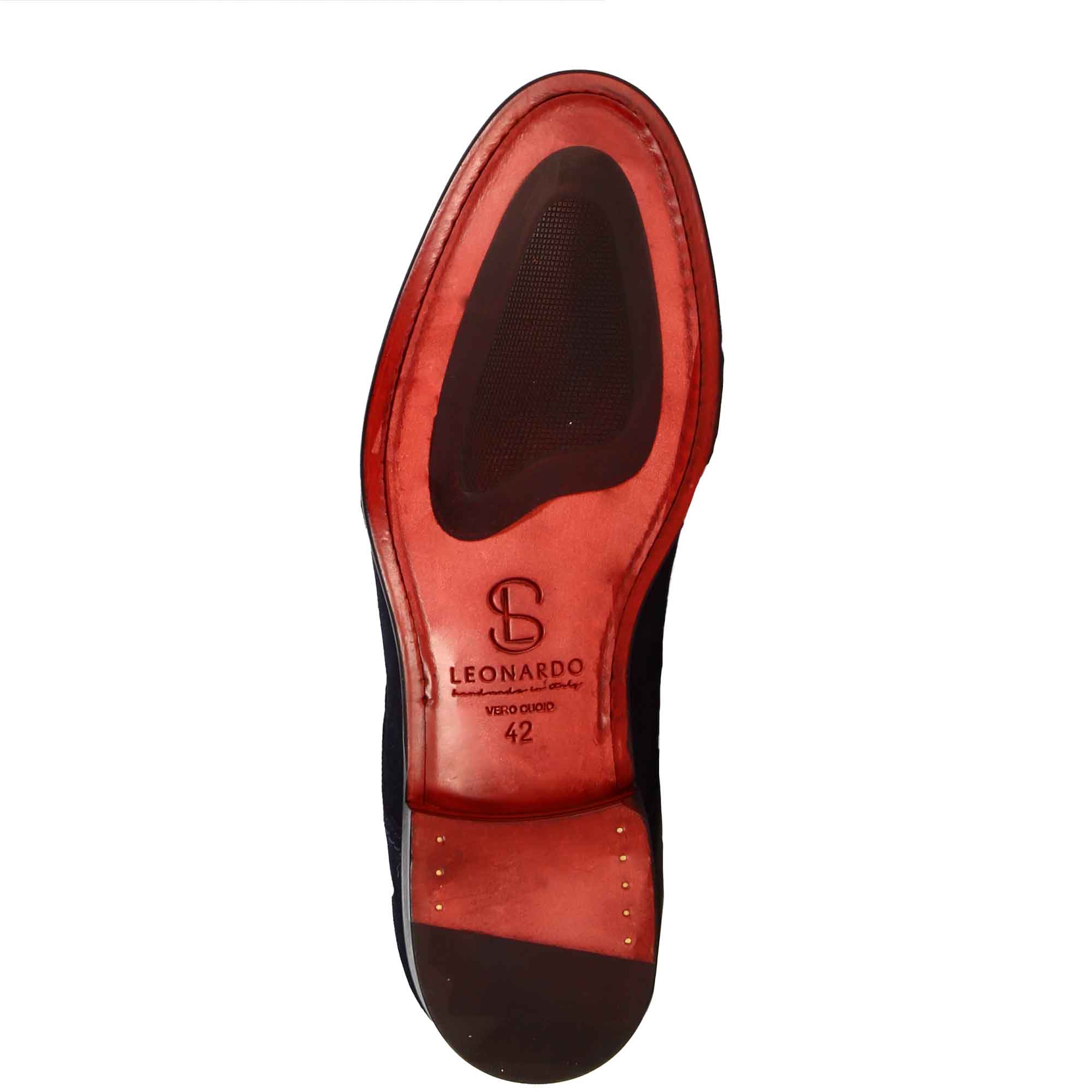 Elegant blue suede derby for men