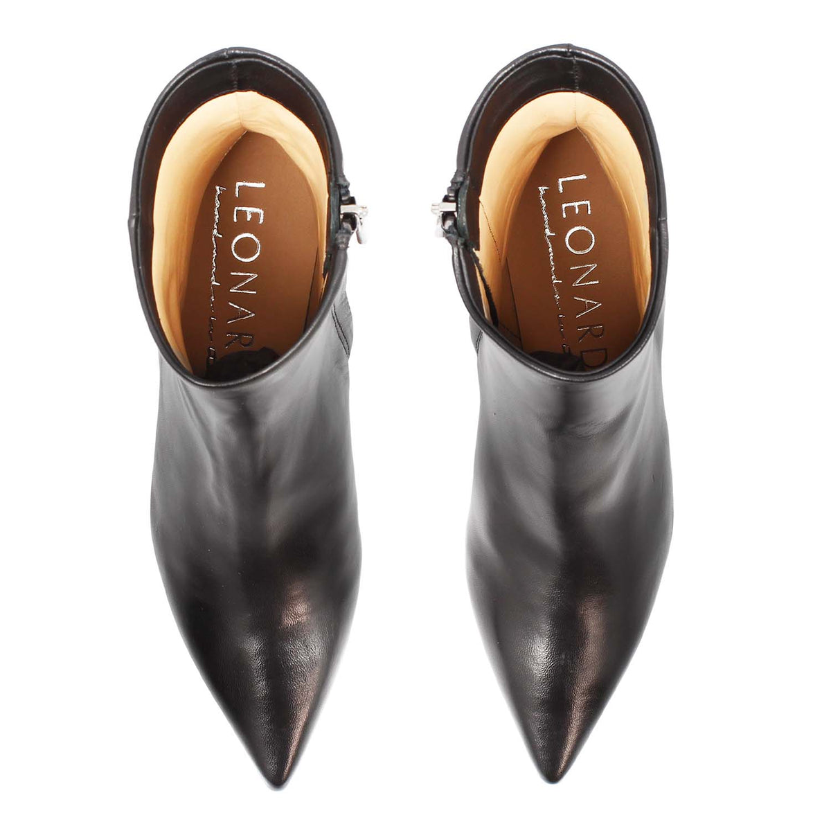 Gioconda stivaletto da donna in pelle nera con tacco - LeonardoShoes