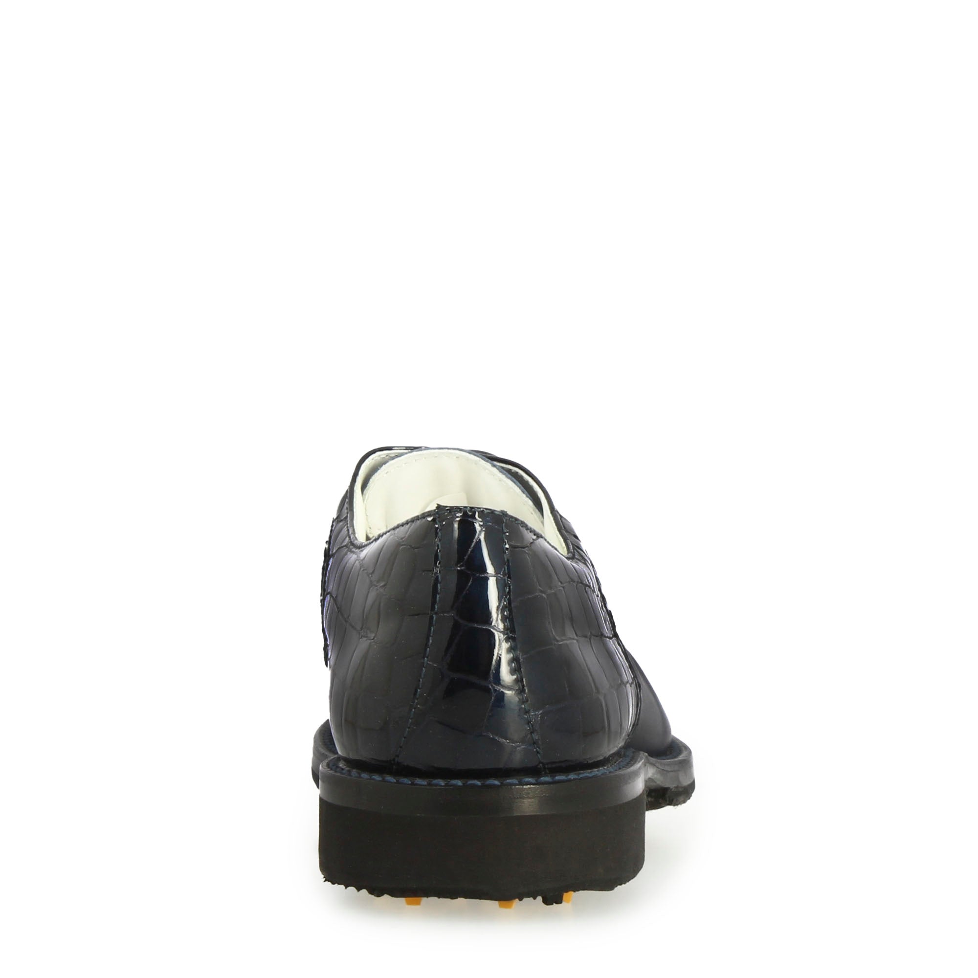 Handgefertigte Golfschuhe aus dunkelblauem Leder