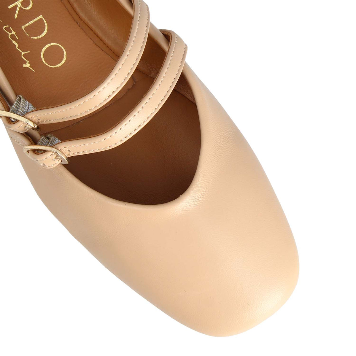 Fiocco ballet flats in beige leather