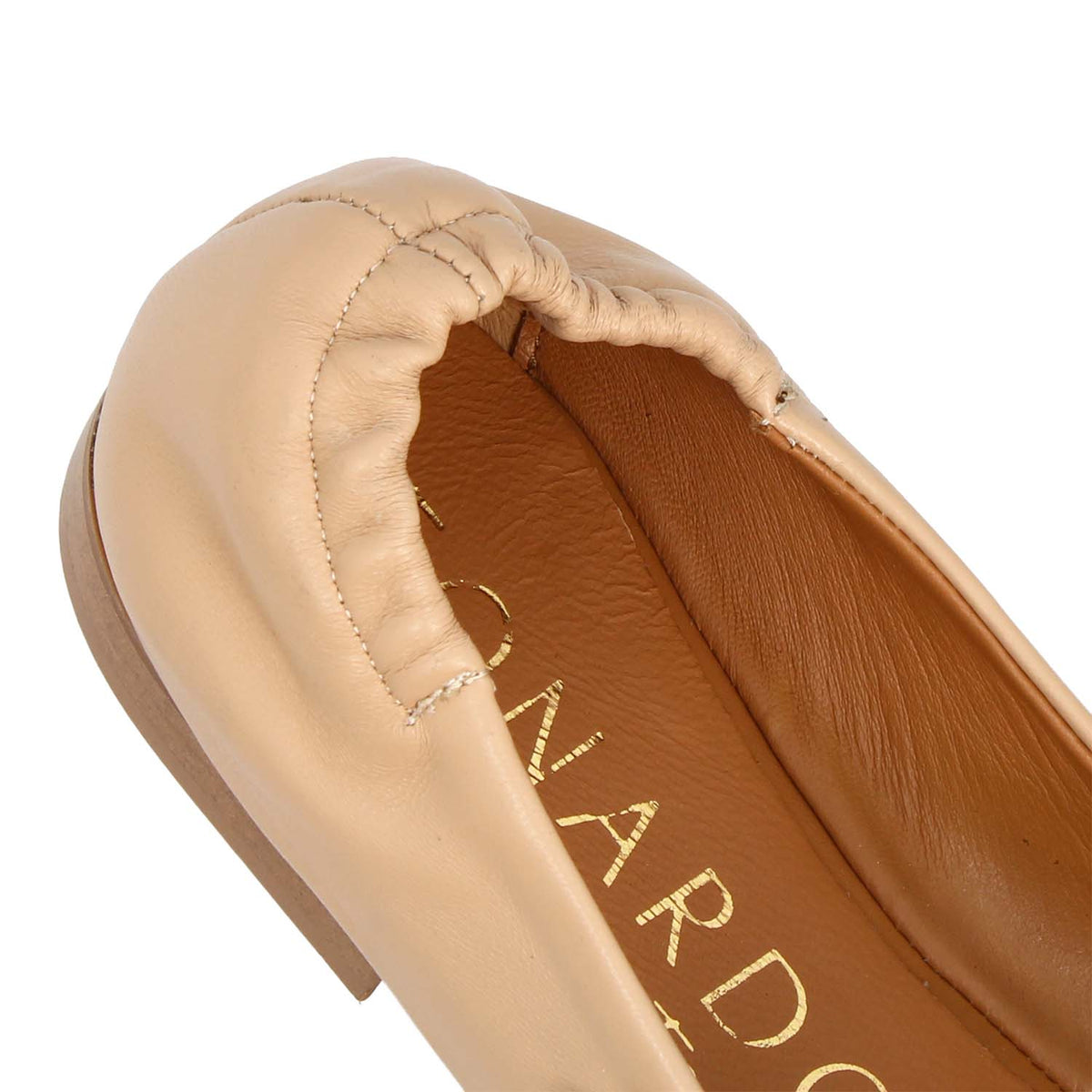 Fiocco ballet flats in beige leather