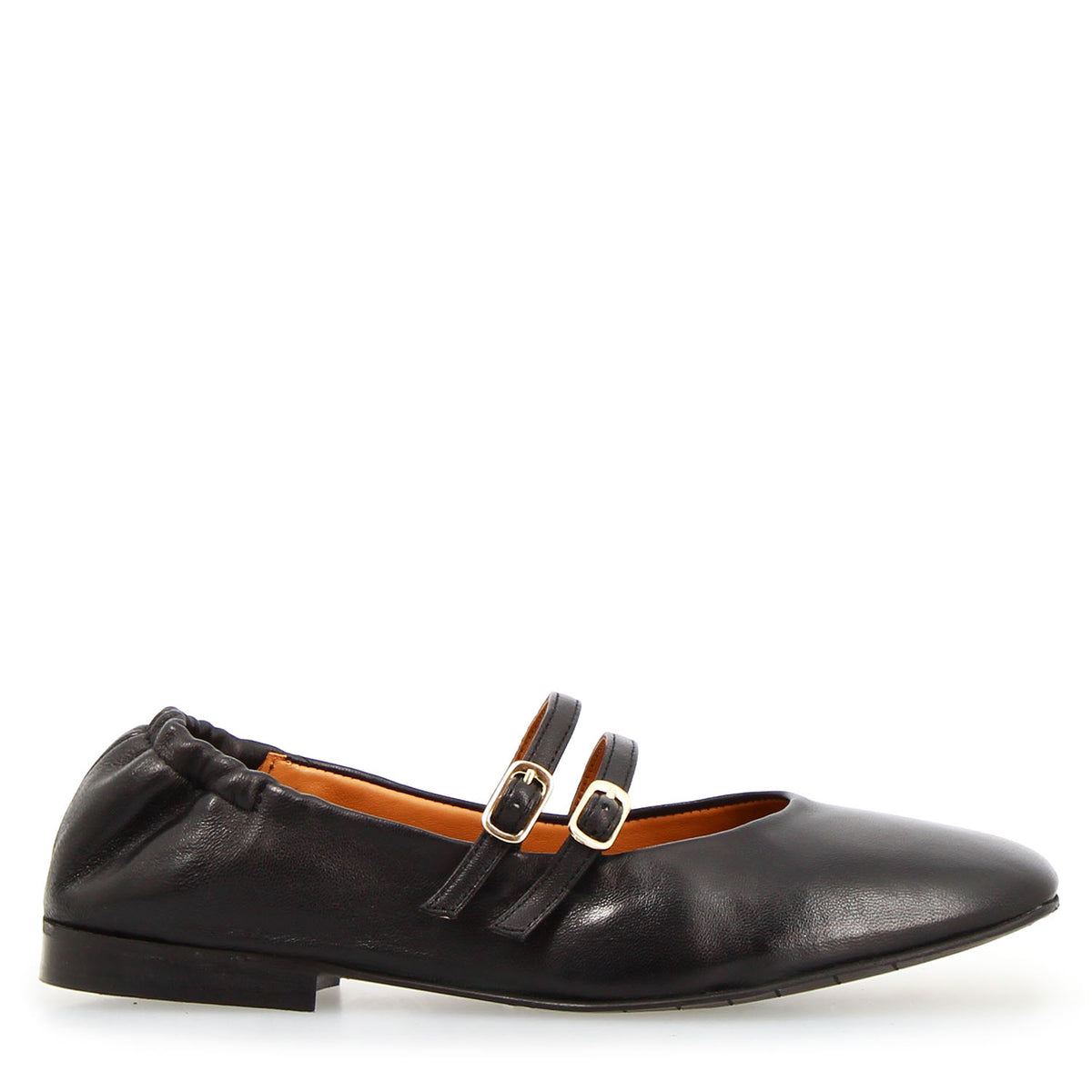 Iside - Mary Jane Double Strap Ballet Flat Black