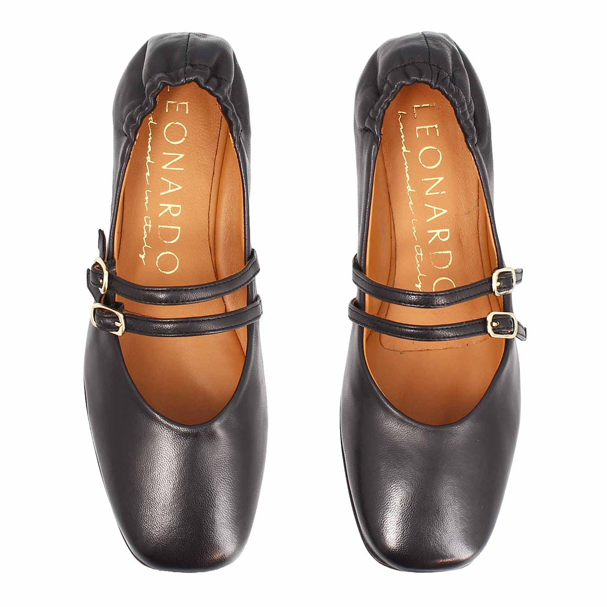 Iside - Mary Jane Double Strap Ballet Flat Black