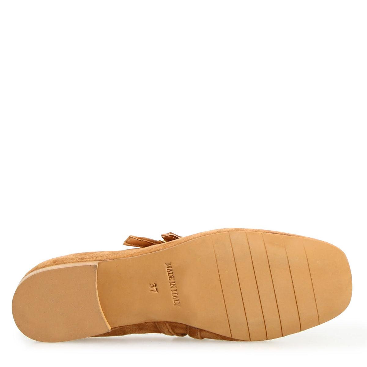 Iside - Mary Jane Double Strap Flat Suede Light Brown