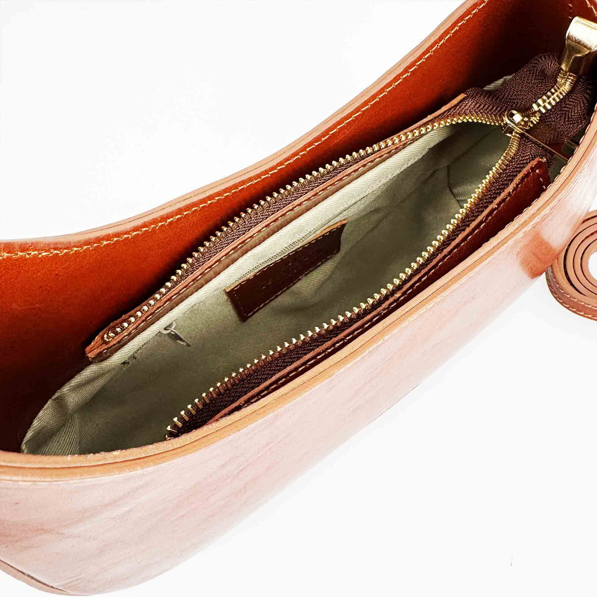 Isotta M - Sac à main en cuir cognac clair