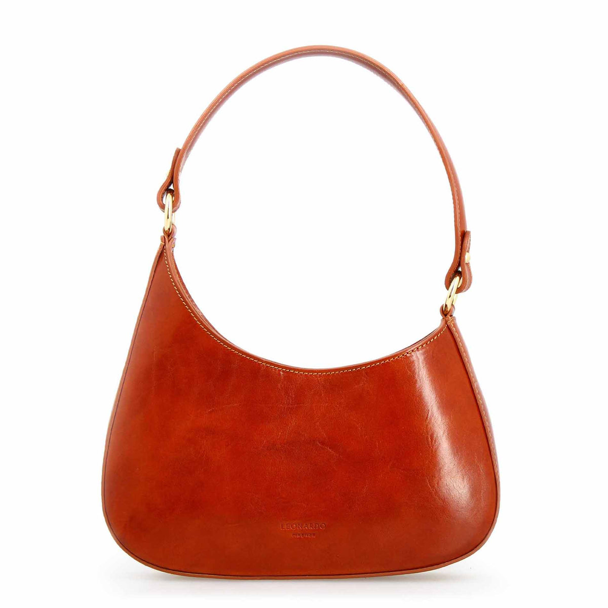 Isotta M - Sac à main en cuir cognac clair