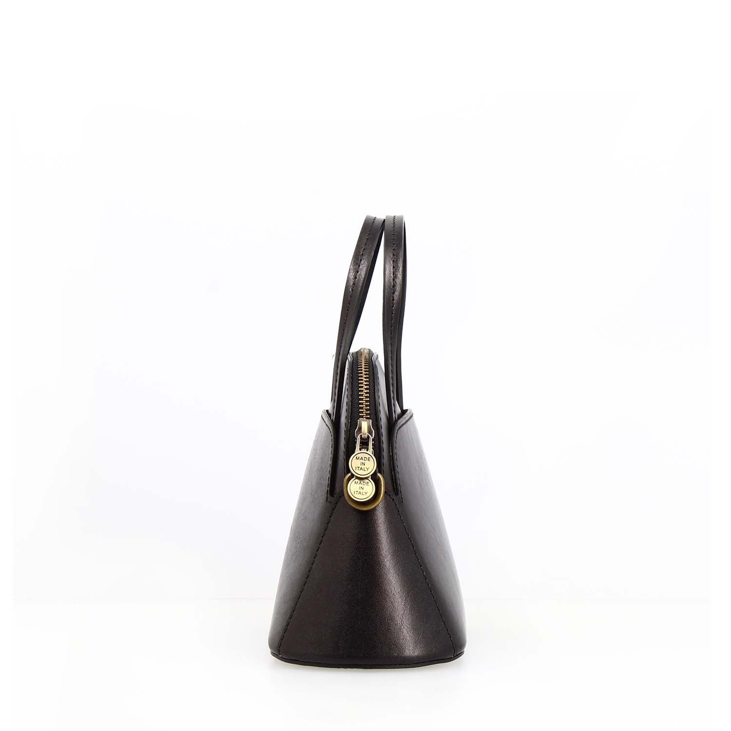 Borsa a tracolla Livia da donna in pelle nera semi lucida