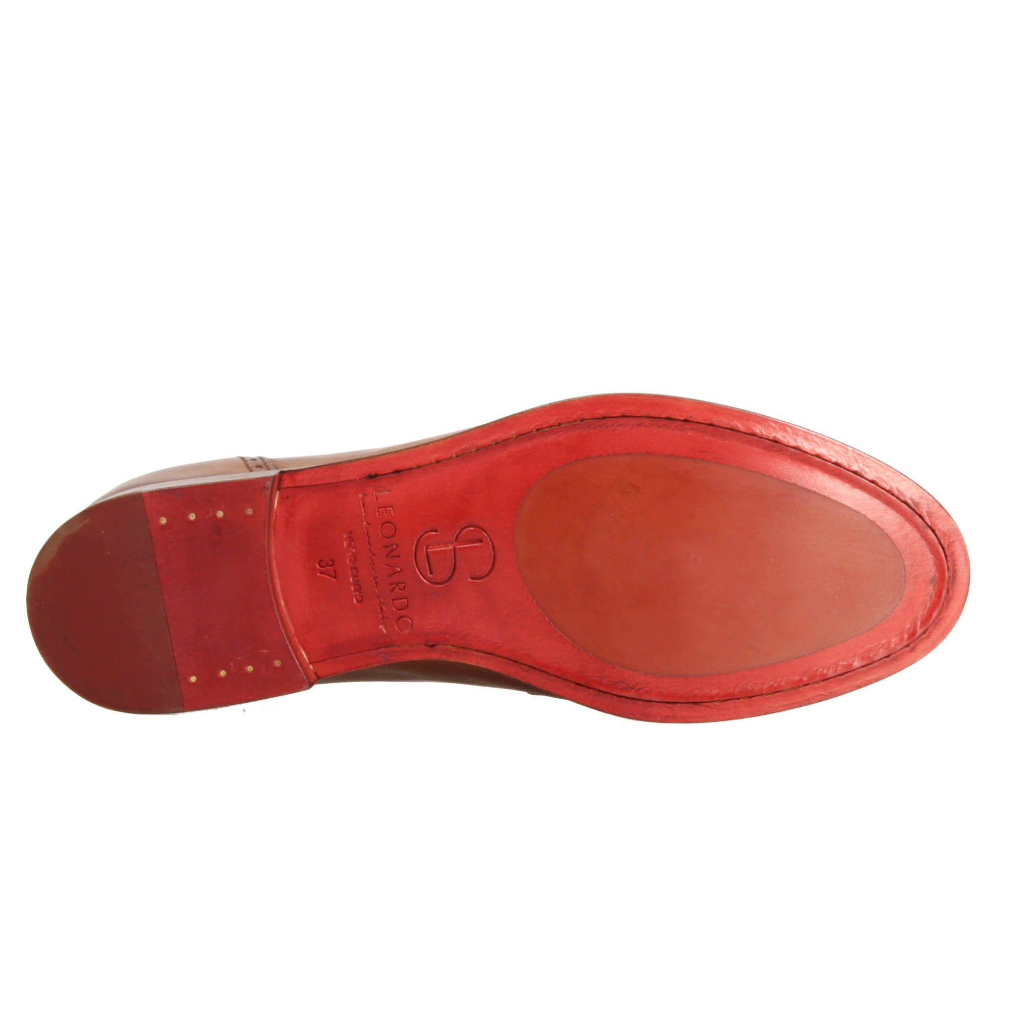 Mocassins pour femmes en cuir marron faits à la main