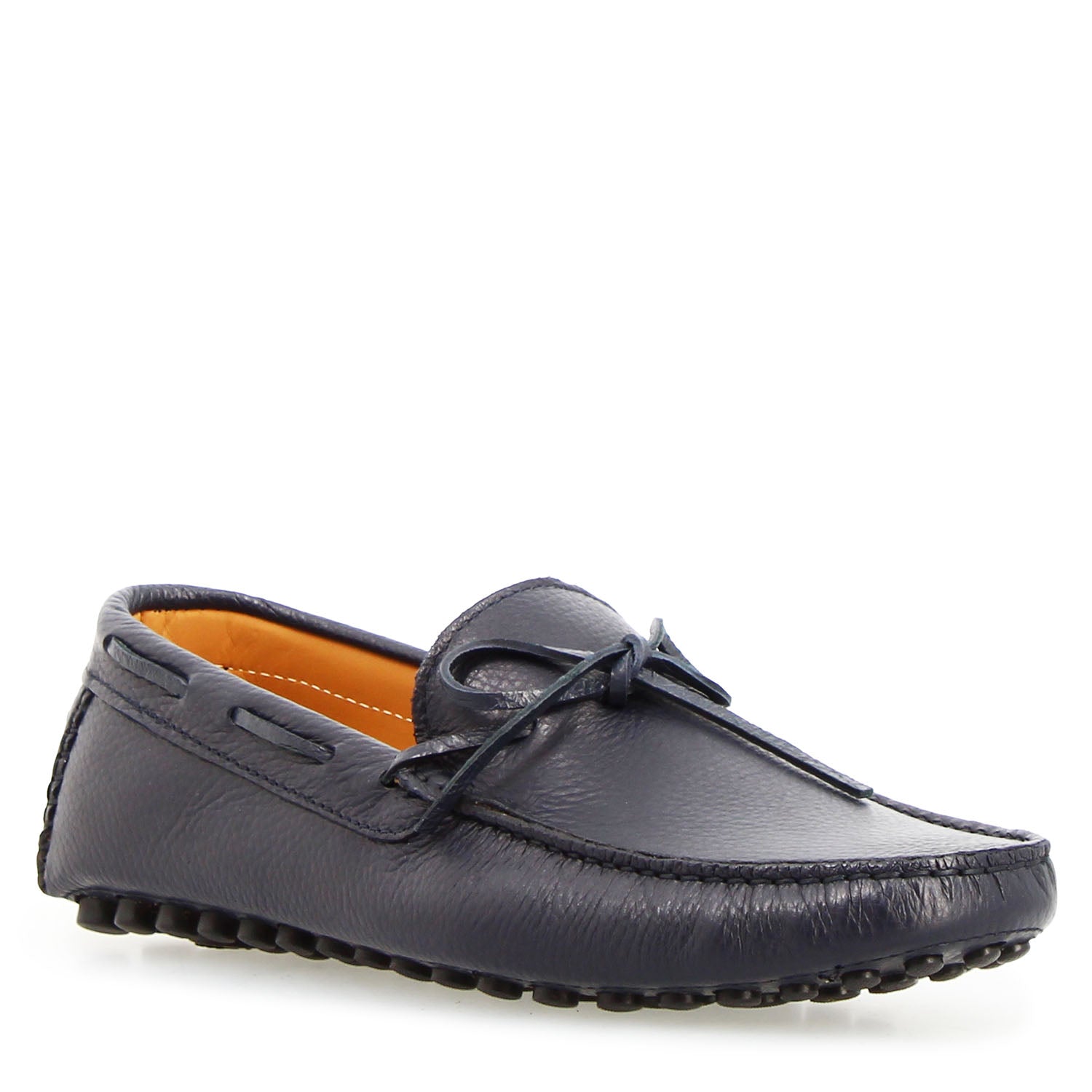 Dario handcrafted blue leather car shoe for men