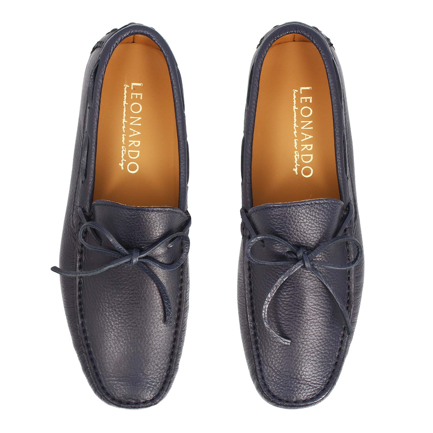 Dario handcrafted blue leather car shoe for men