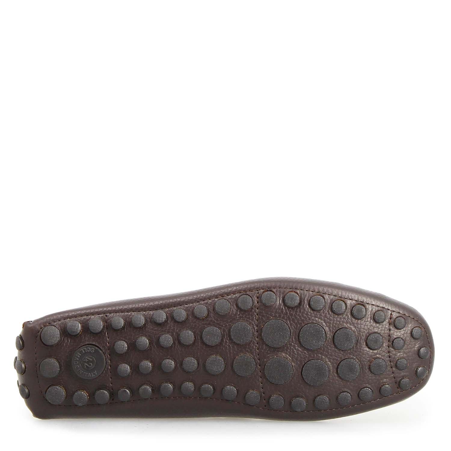 Mocassino artigianale driving da uomo in pelle marrone Dario