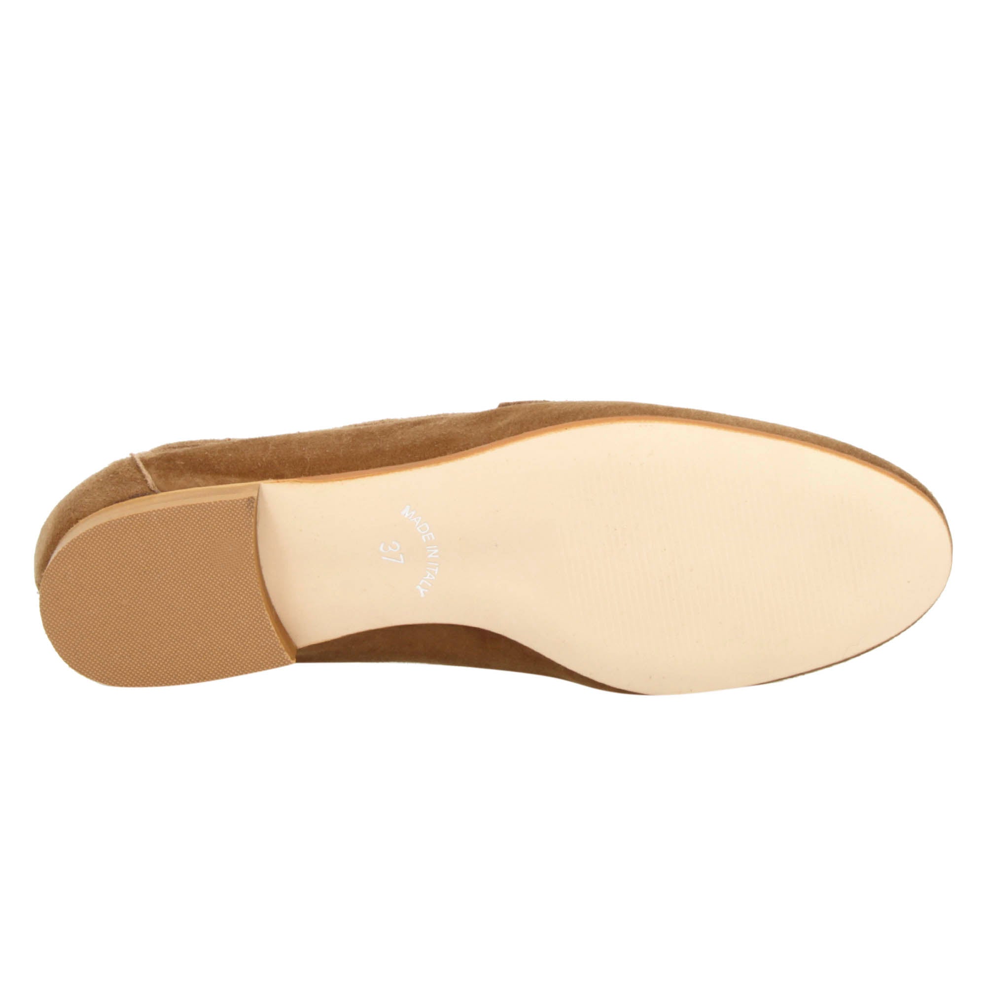 Mocassin femme fait main en daim marron