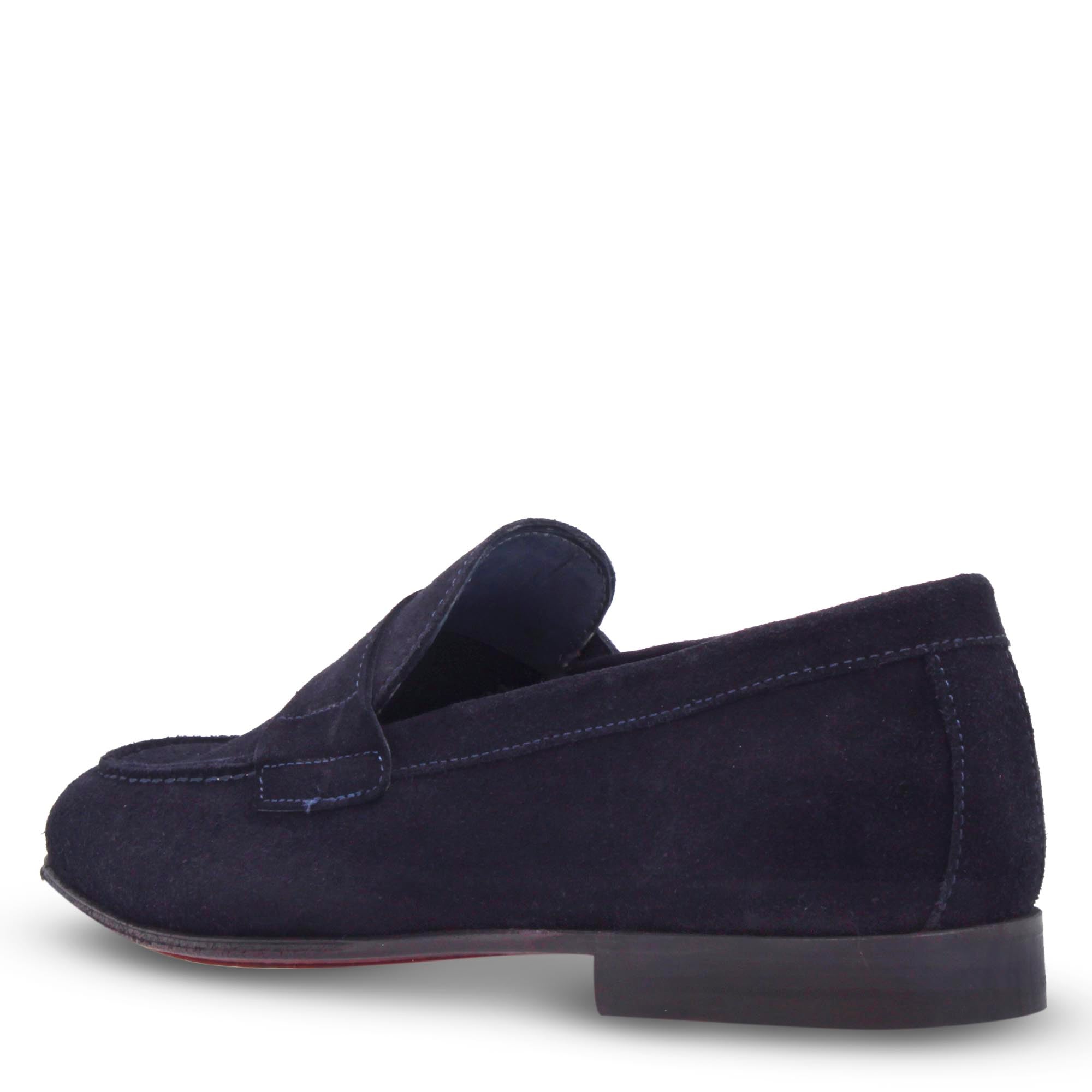 Handmade Blue Suede Men's Moccasin